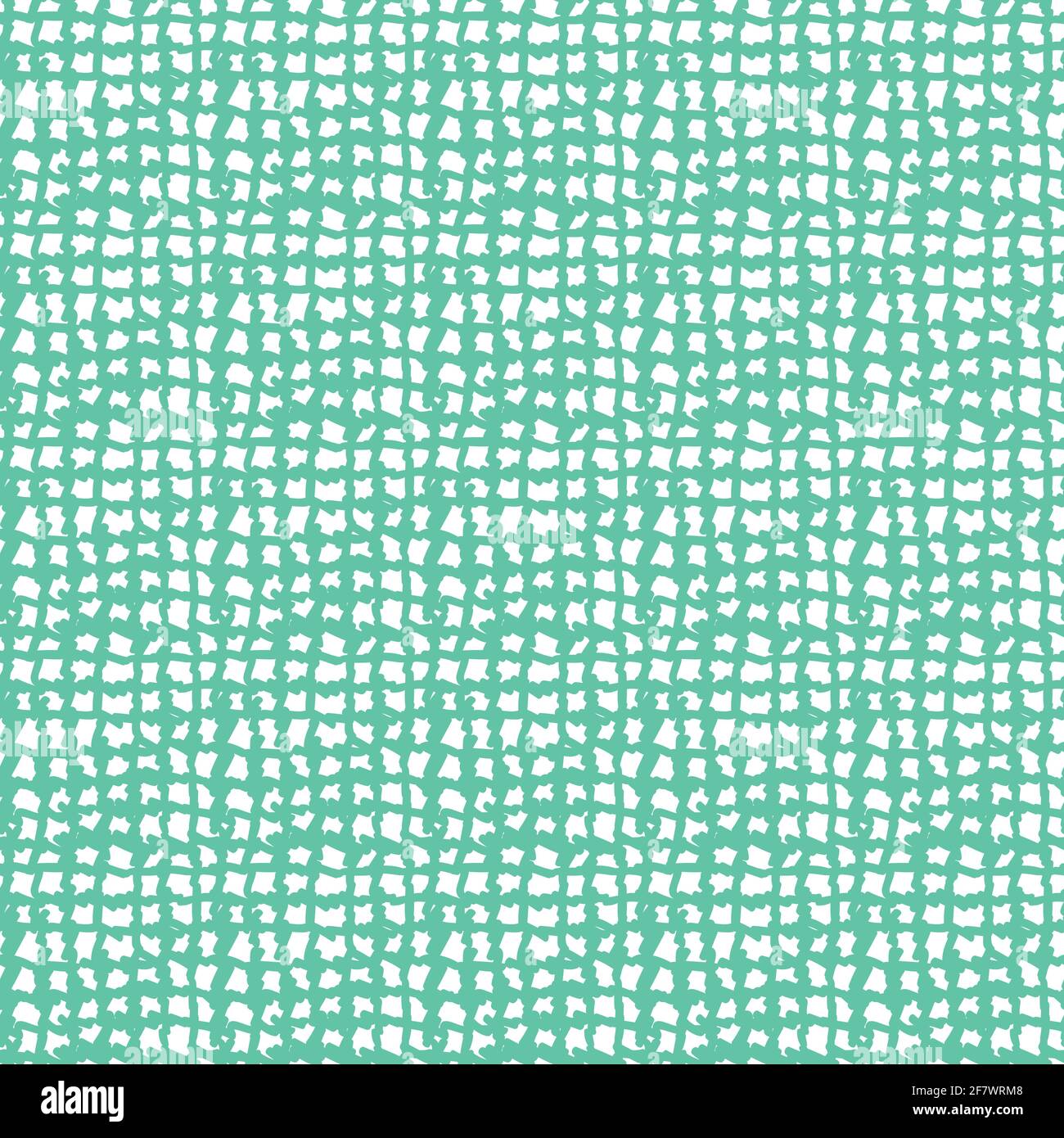 Seamless endless pattern hand drawn intersecting lines in green color Stock Vector