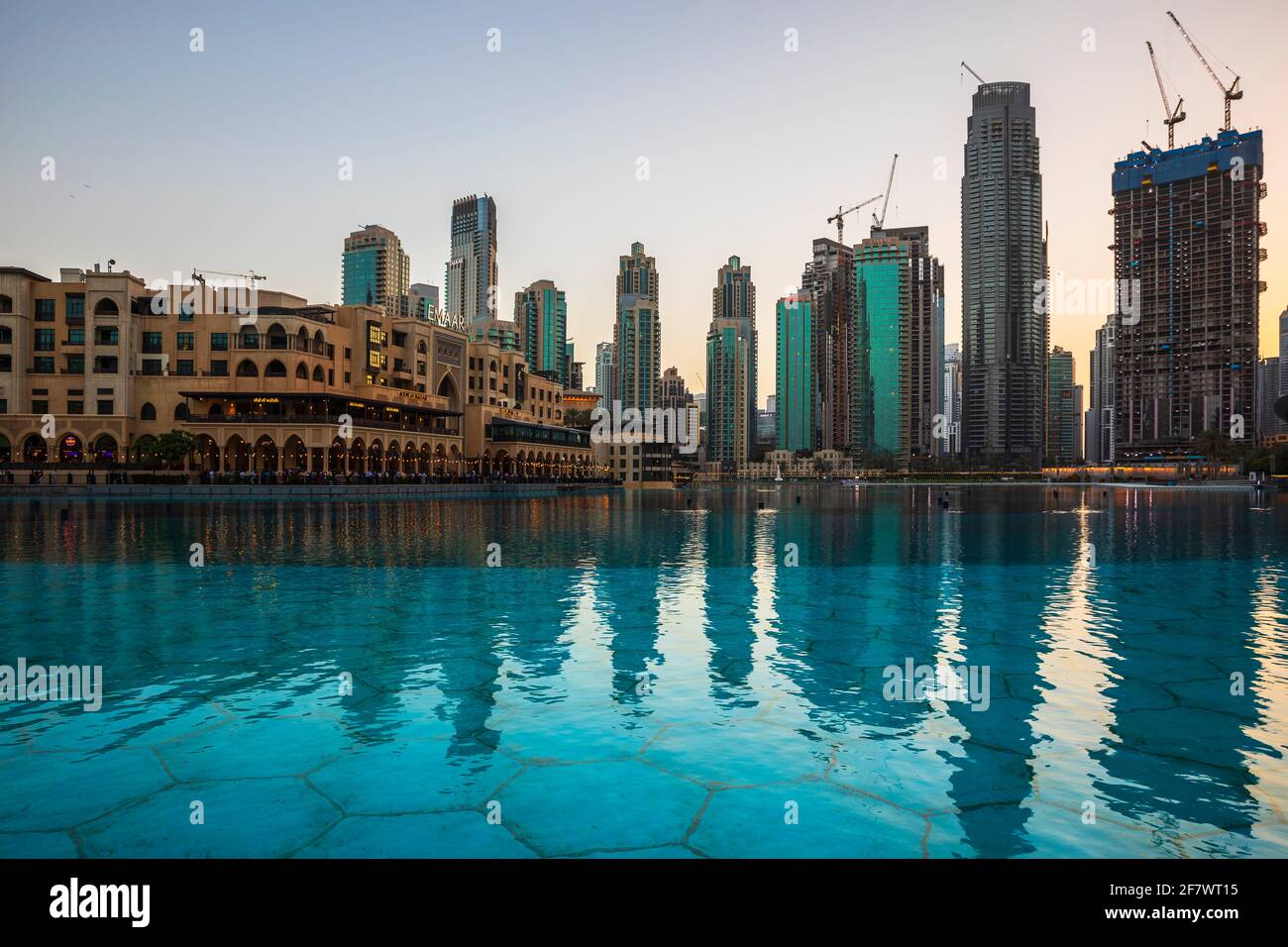 Dubai, UAE March 04, 2021 Dubai Fountain Show Venue Stock Photo Alamy
