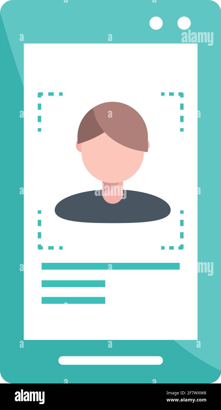 biometric verification mobile recognition app Stock Vector Image & Art ...