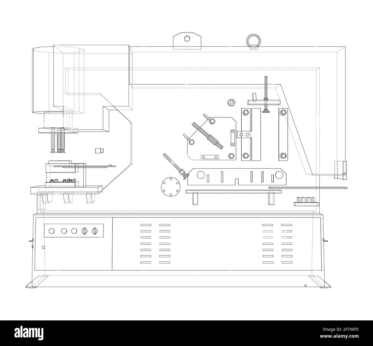 Metalworking CNC machine. Vector Stock Vector Image & Art - Alamy