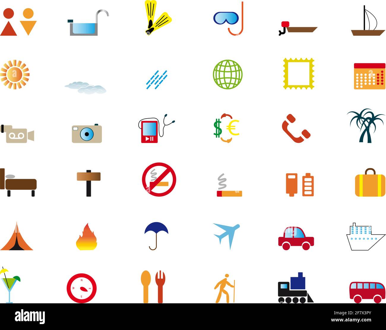 Travel set of different vector web icons Stock Vector Image & Art - Alamy