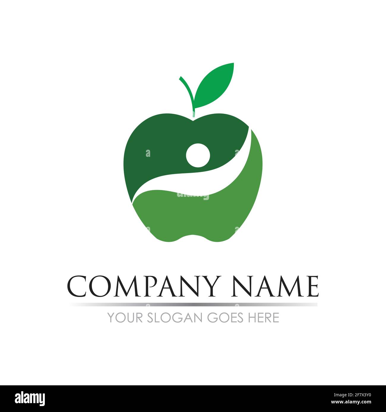 Apple vector illustration design icon logo template Stock Vector