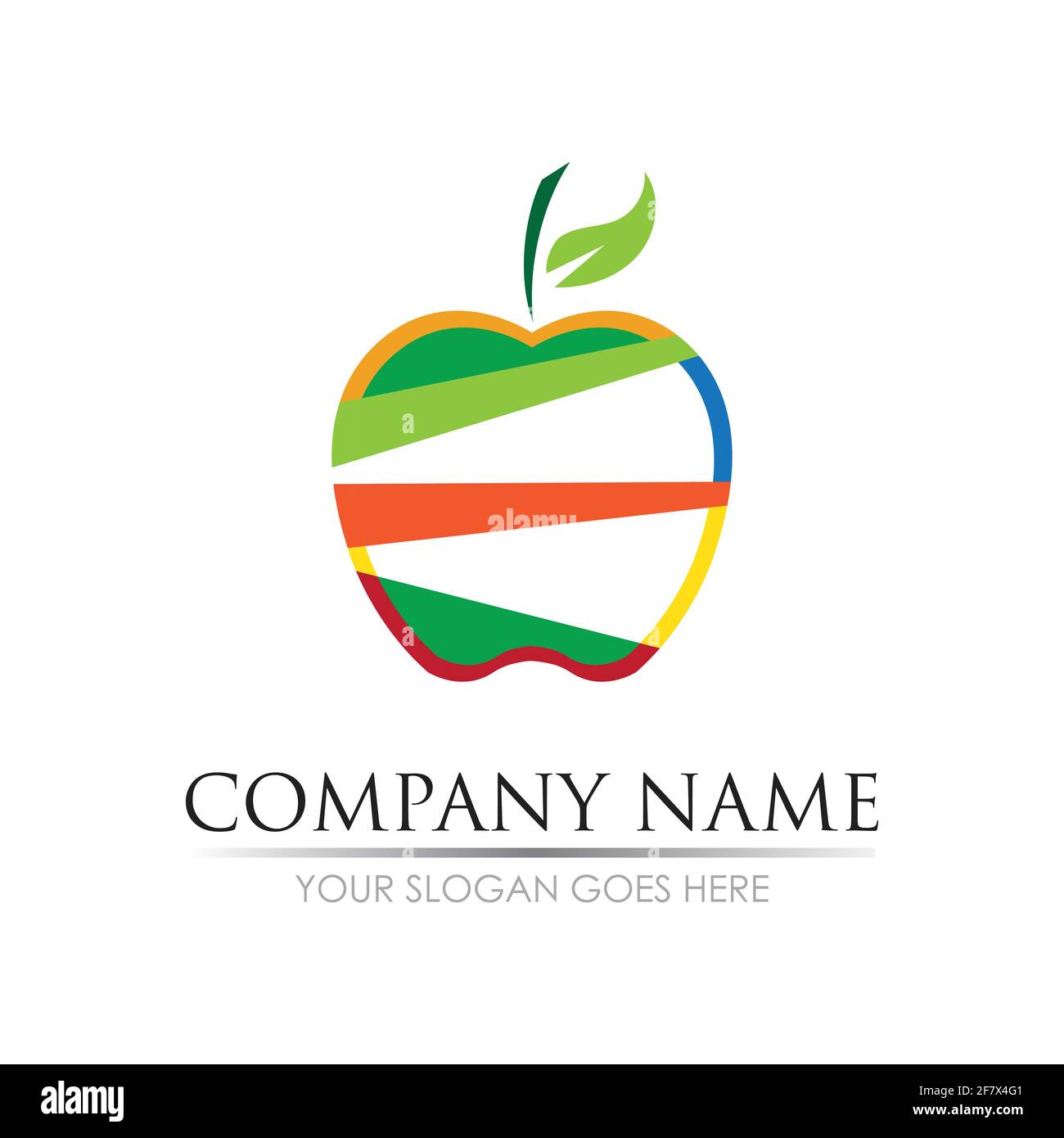 Apple vector illustration design icon logo template Stock Vector