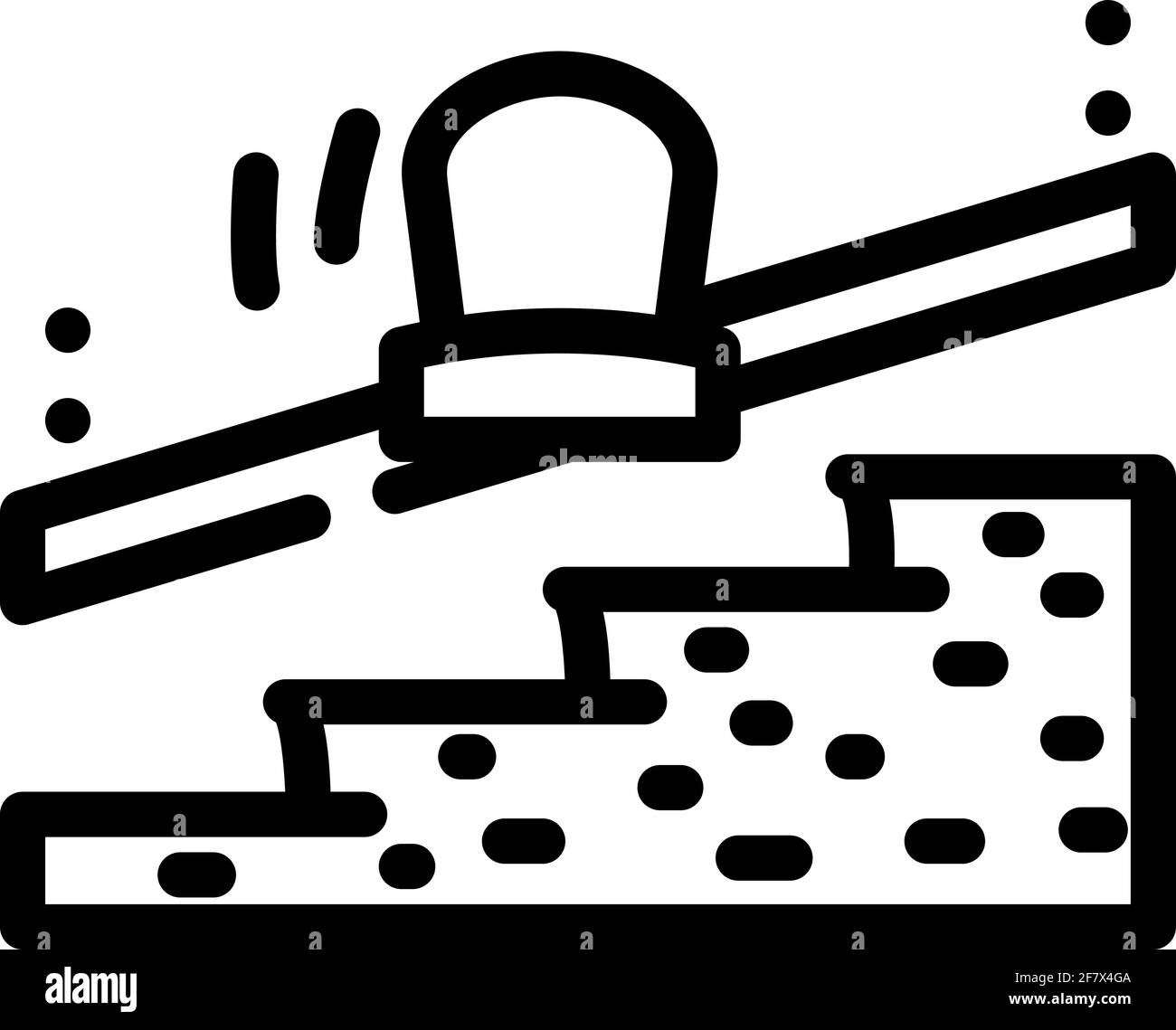 Invalid Elevator Line Icon Vector Illustration Black Stock Vector Image
