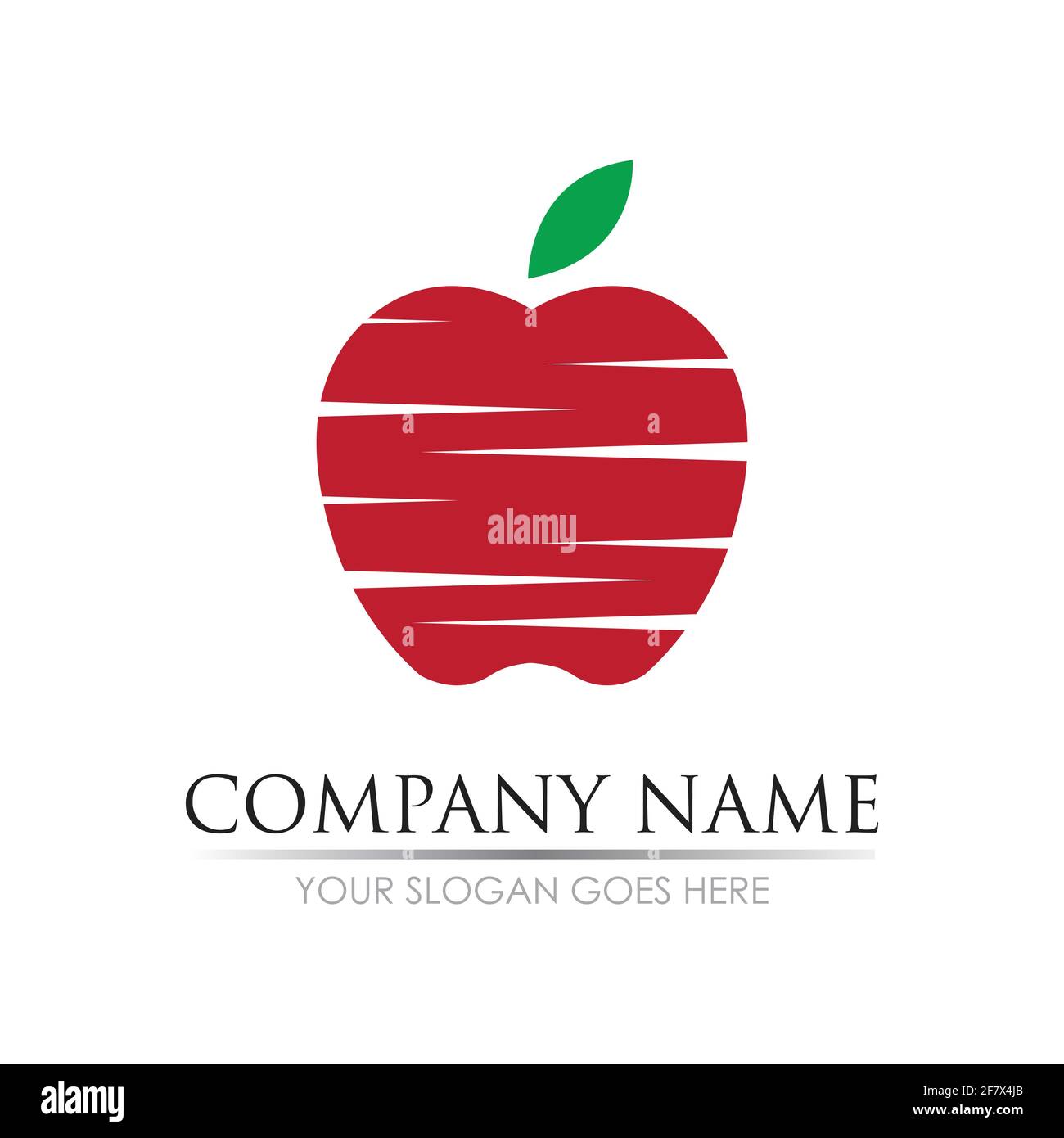 Apple vector illustration design icon logo template Stock Vector