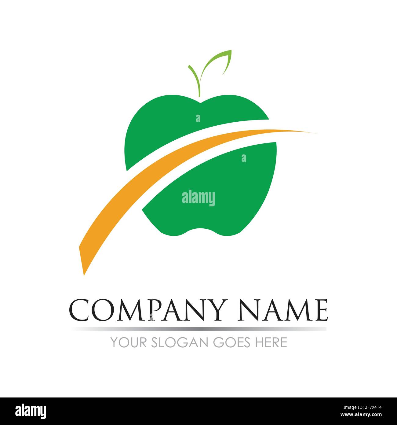 Apple vector illustration design icon logo template Stock Vector