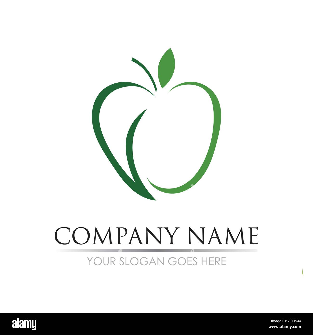 Apple vector illustration design icon logo template Stock Vector
