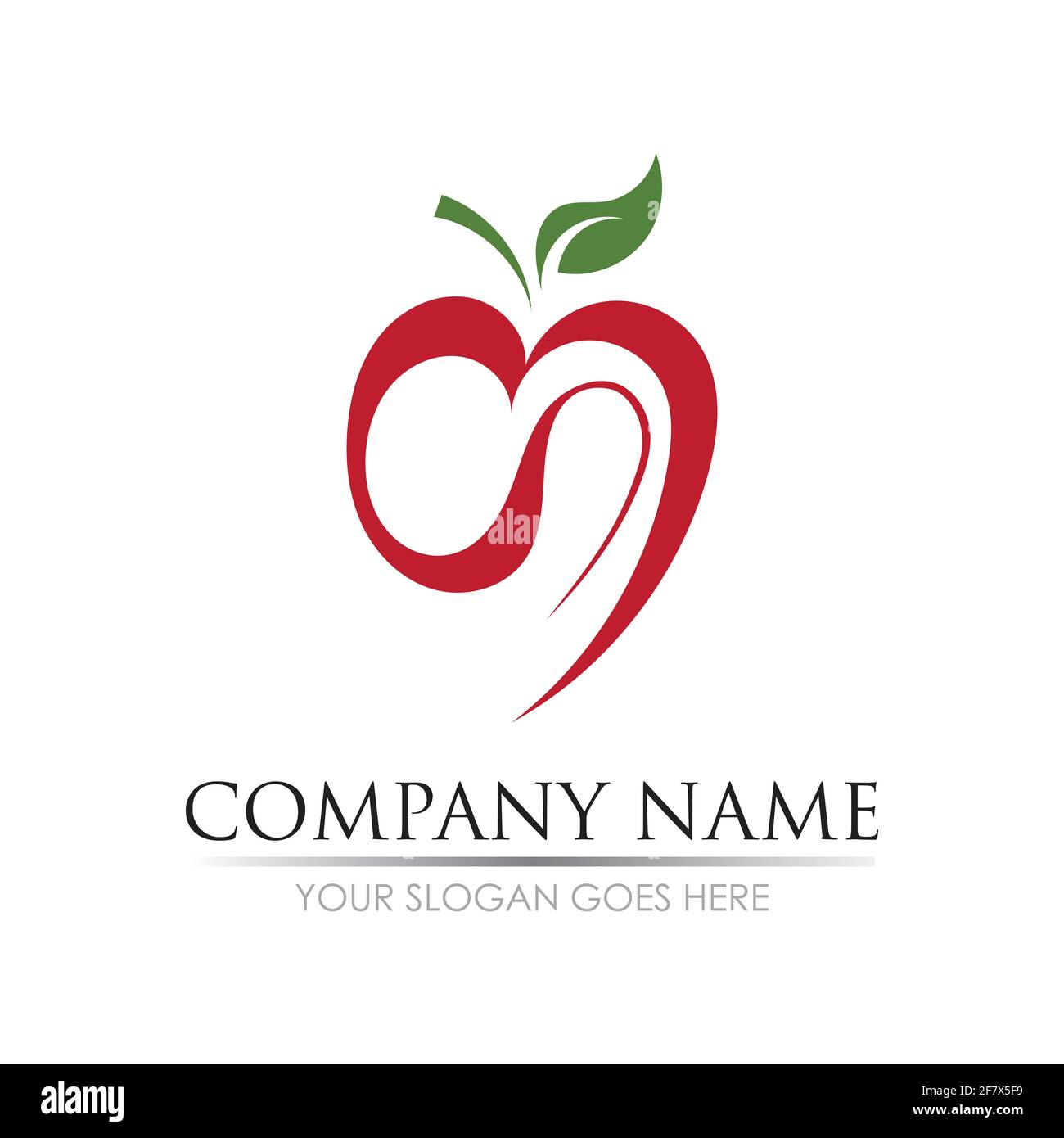 Apple vector illustration design icon logo template Stock Vector