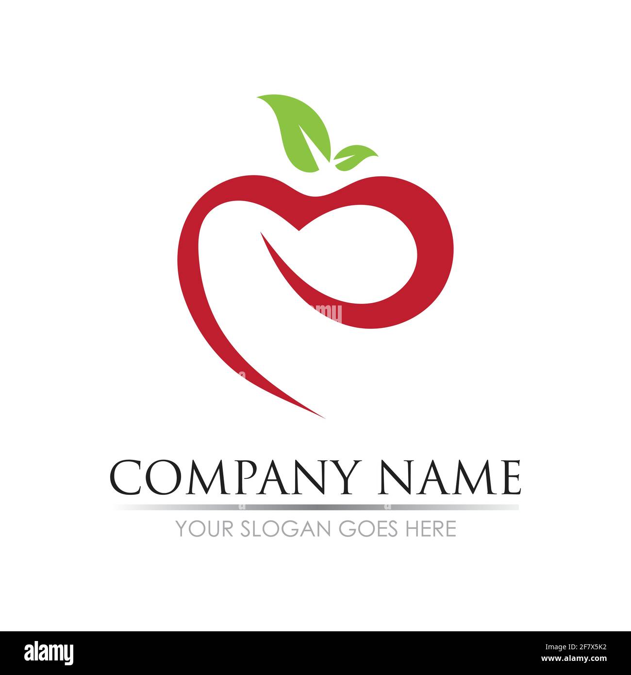 Apple vector illustration design icon logo template Stock Vector