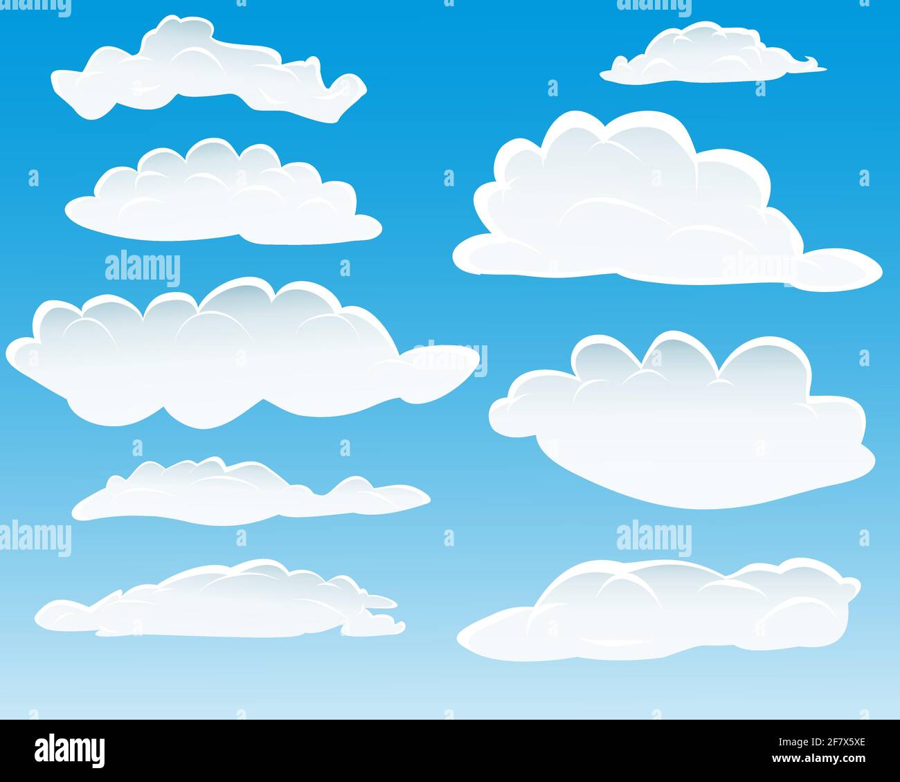 Set of different shape of clouds for design usage Stock Vector Image ...