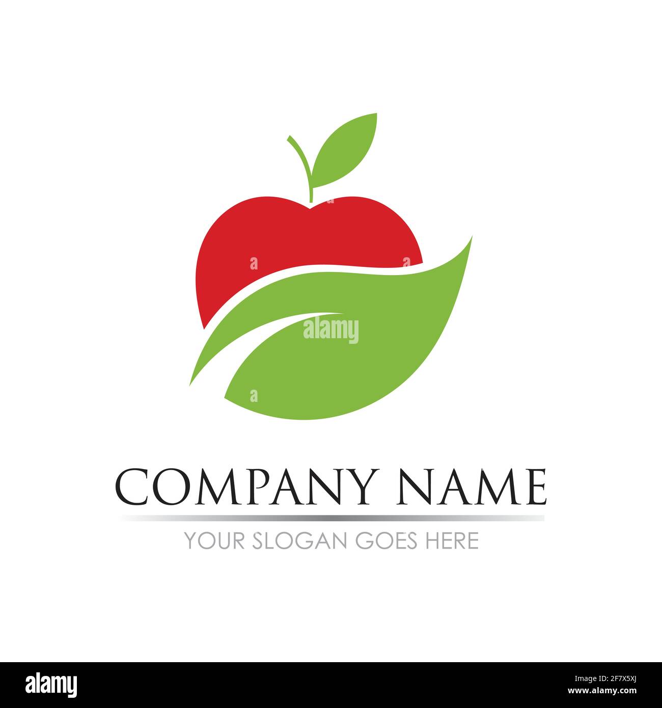 Apple vector illustration design icon logo template Stock Vector