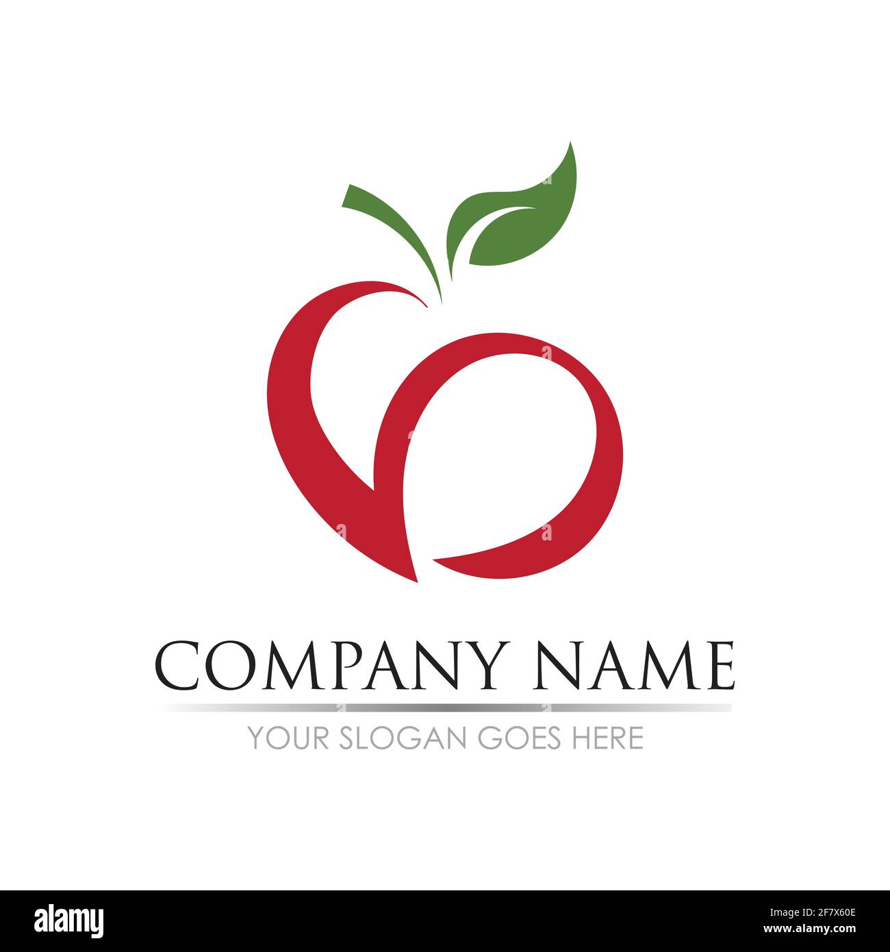 Apple vector illustration design icon logo template Stock Vector