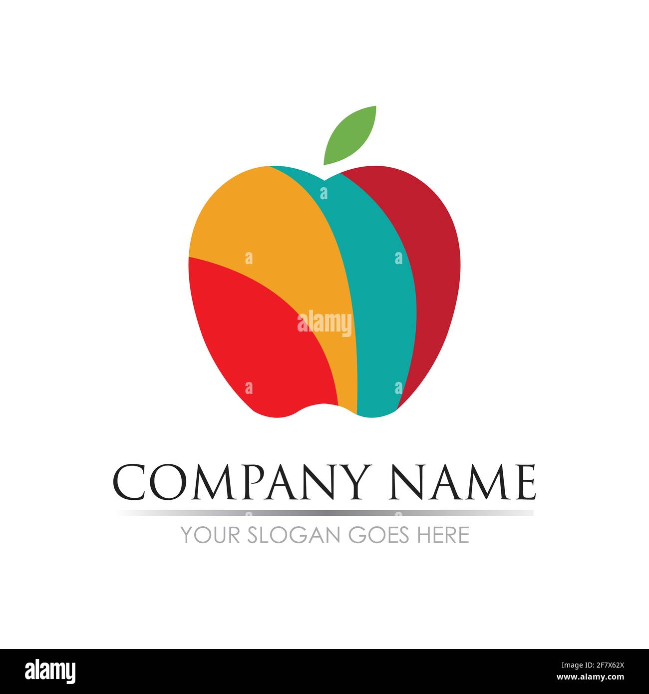 Apple vector illustration design icon logo template Stock Vector