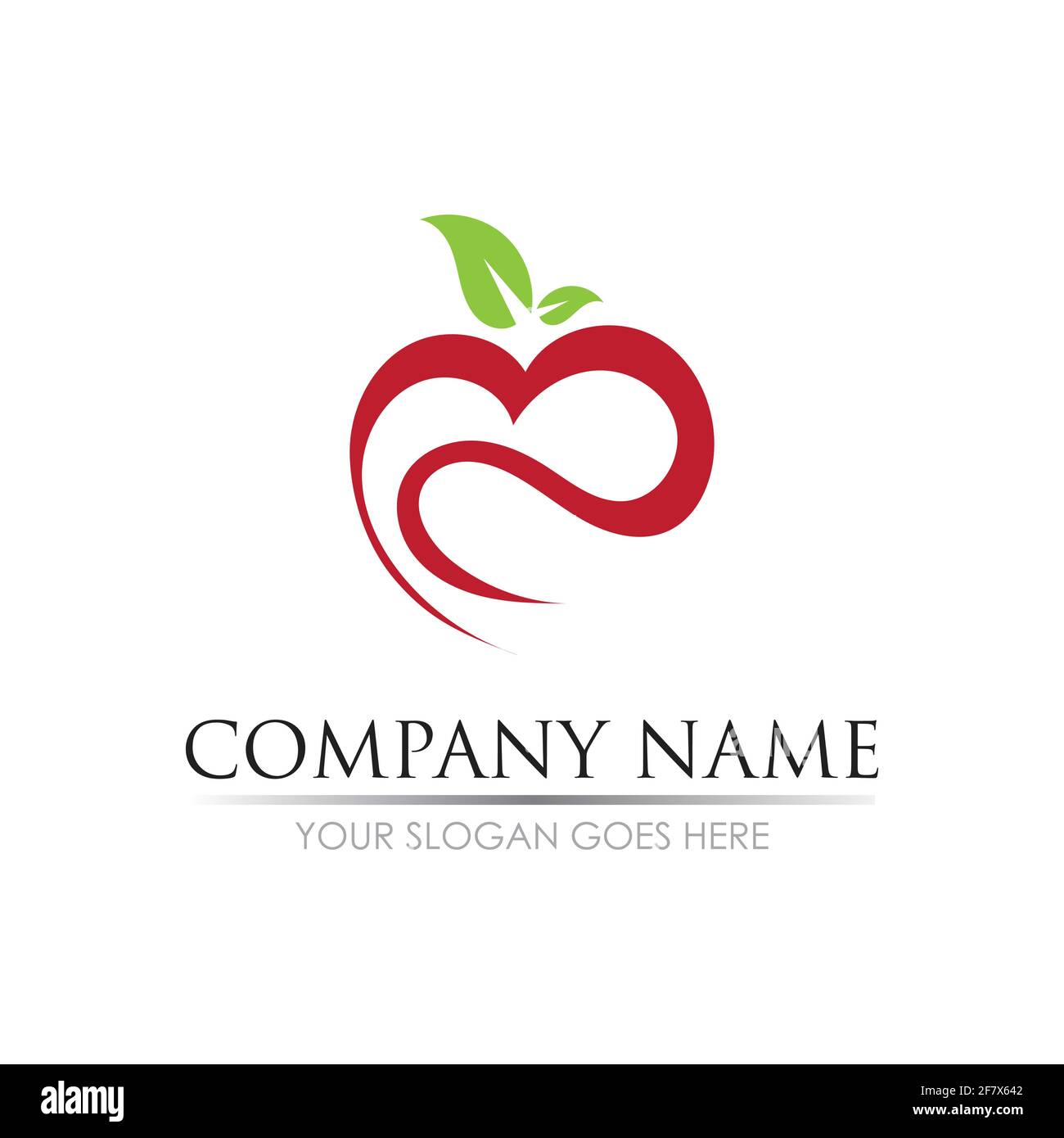 Apple vector illustration design icon logo template Stock Vector