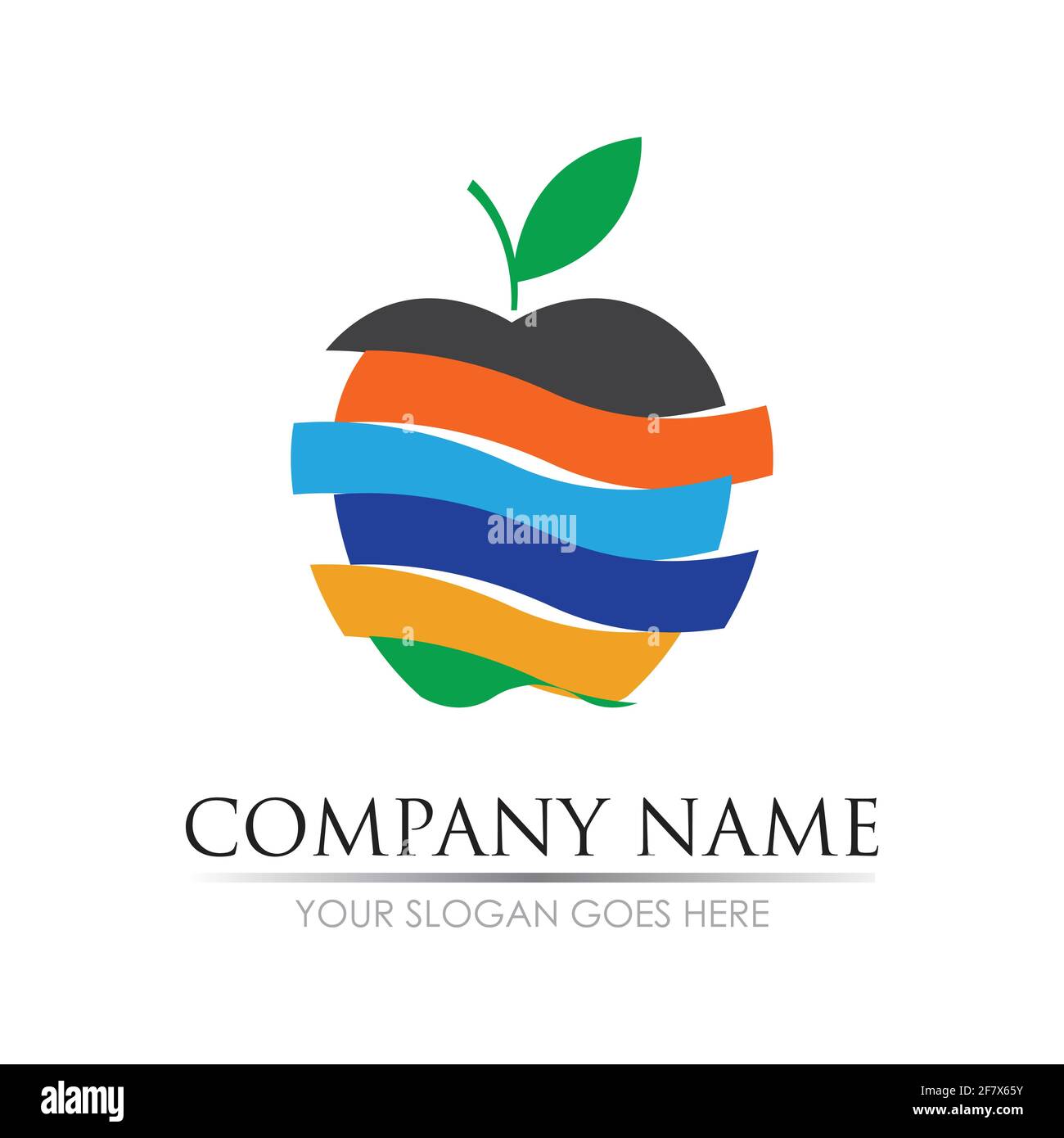 Apple vector illustration design icon logo template Stock Vector