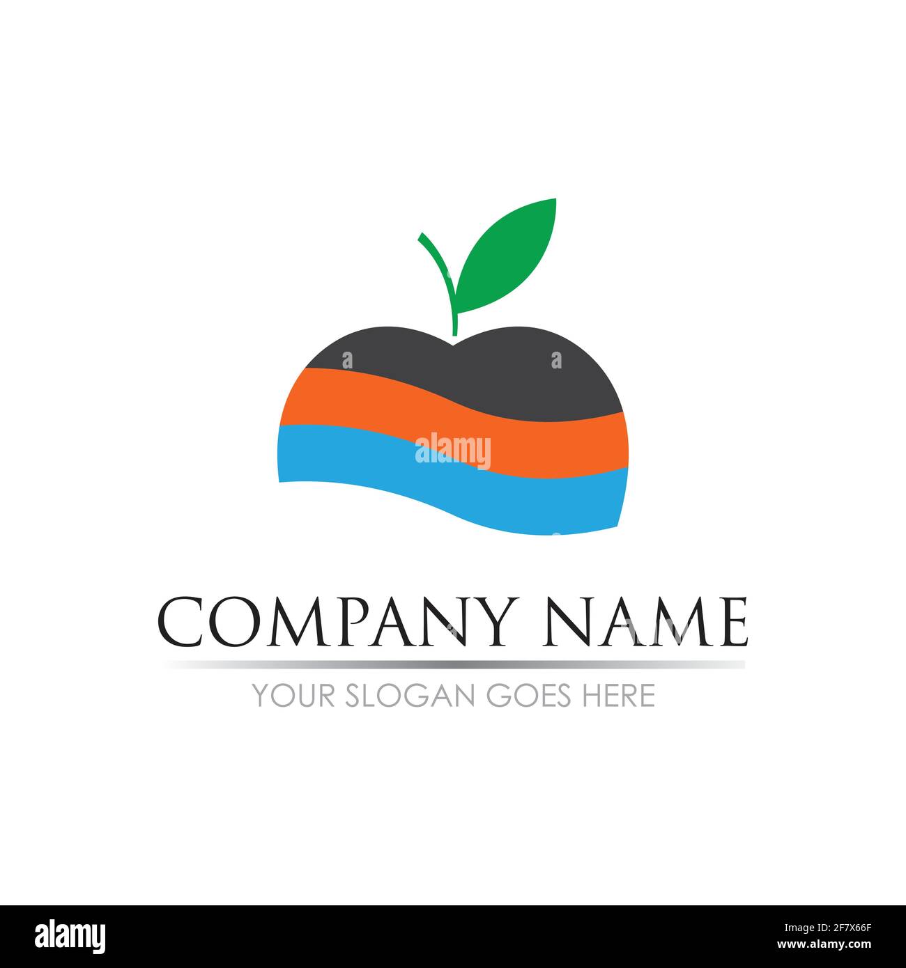 Apple vector illustration design icon logo template Stock Vector