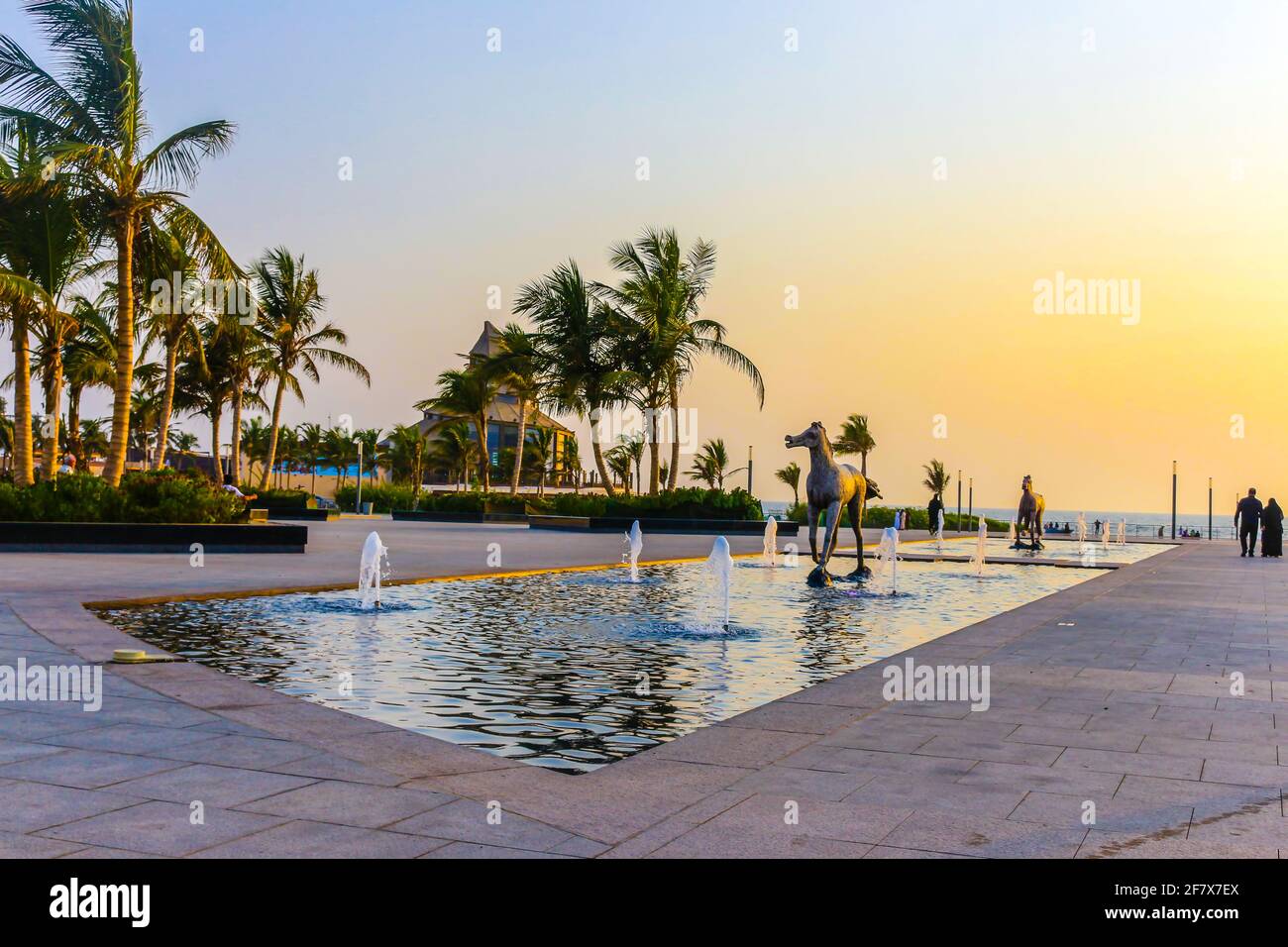 jeddah corniche new beach Stock Photo