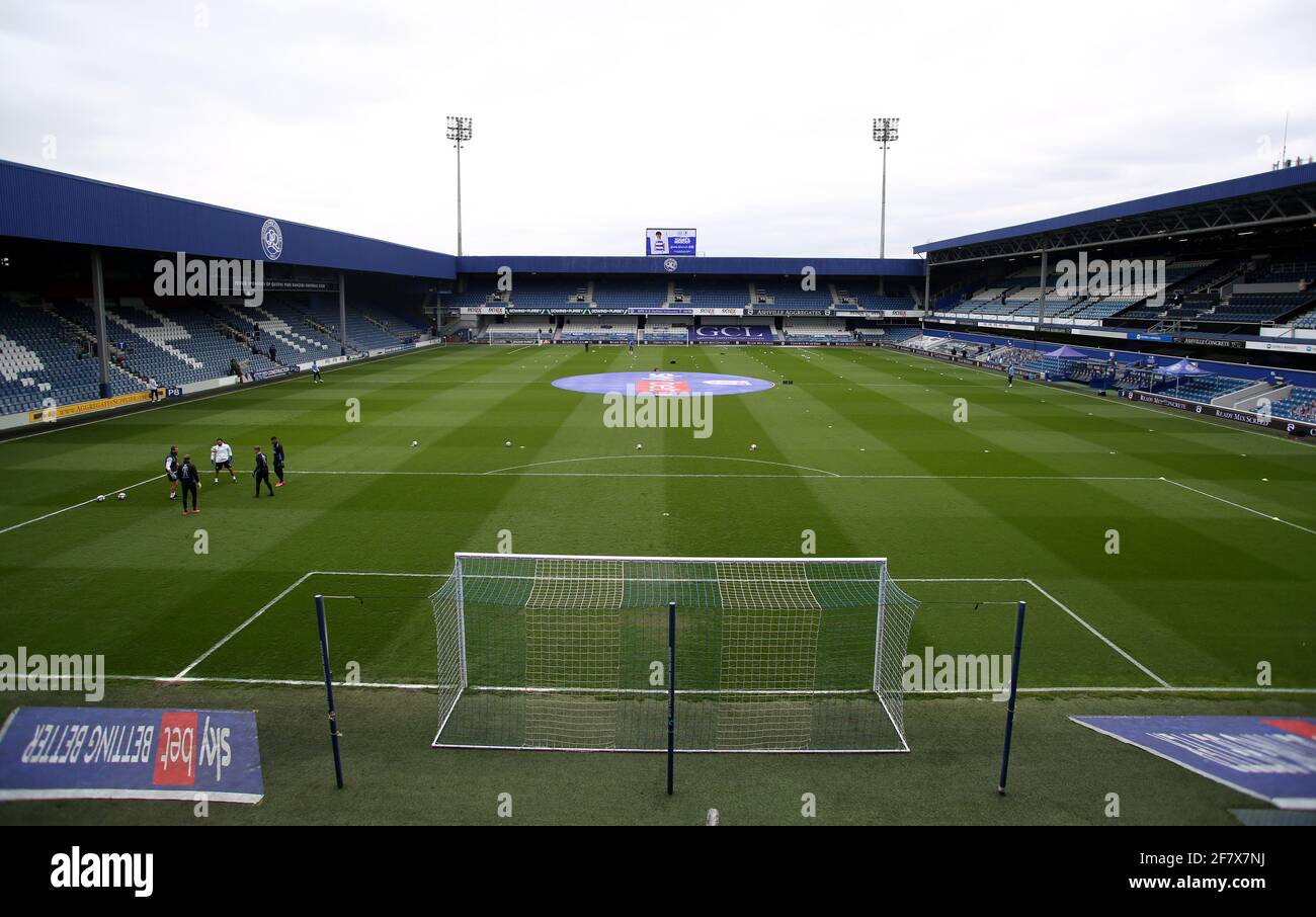 General view inside the Kiyan Prince Foundation Stadium before the Sky Bet Championship match at the Kiyan Prince Foundation Stadium, London. Picture date: Saturday April 10, 2021. Stock Photo