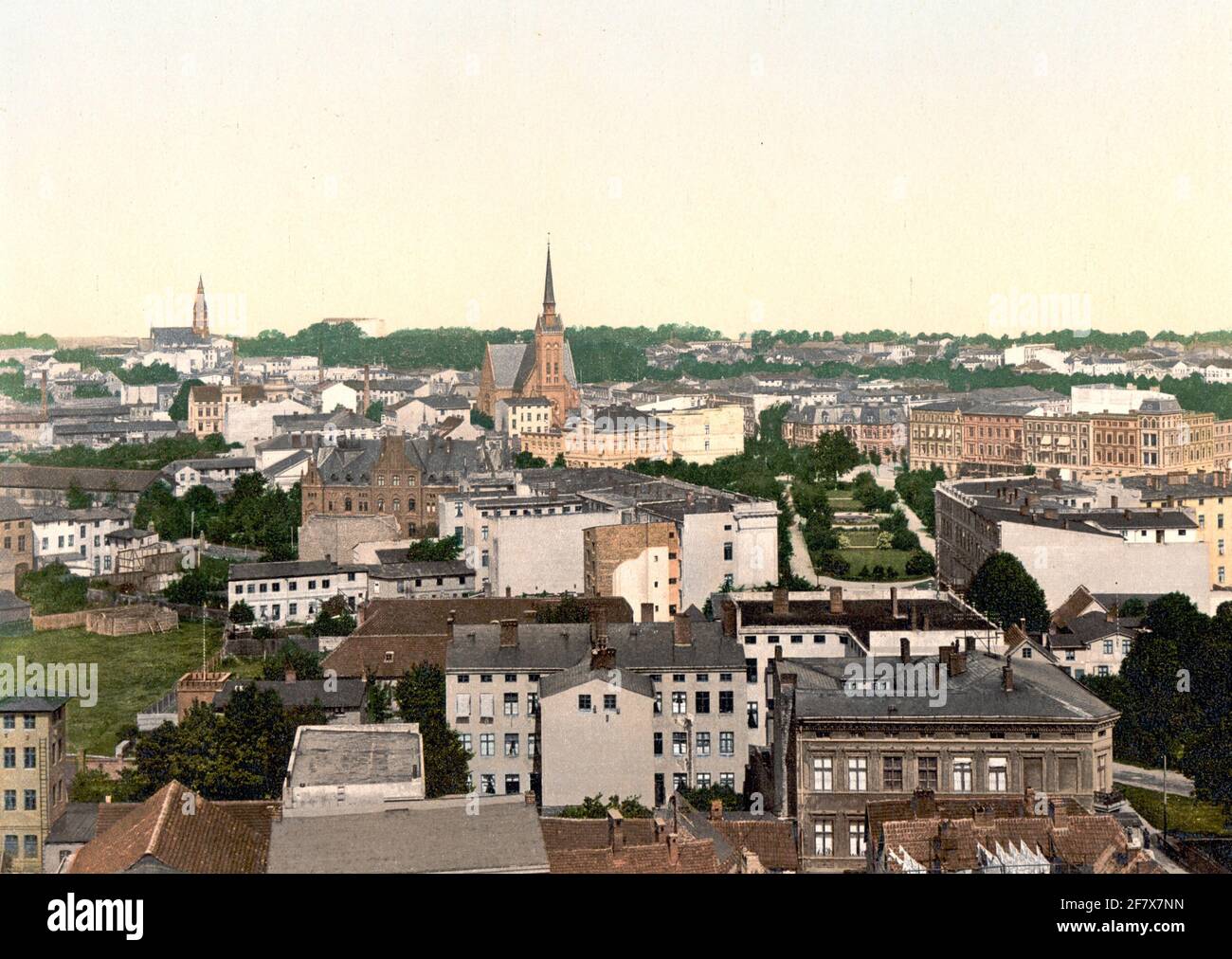 General view, Colberg, Pomerania, Germany i.e., Kołobrzeg, Poland, circa 1900 Stock Photo