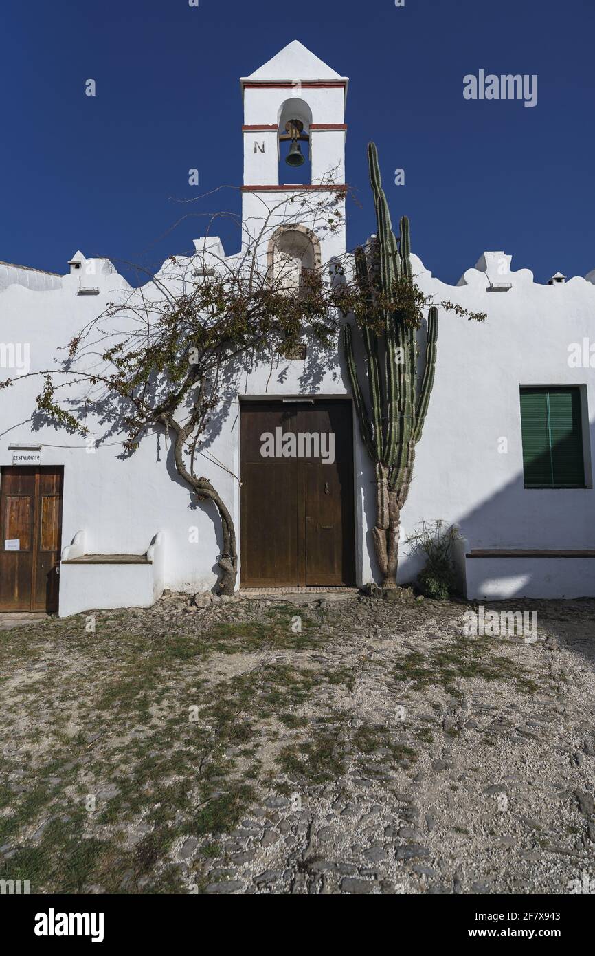 Vertical shot of a white church under a clear blue sky Stock Photo - Alamy