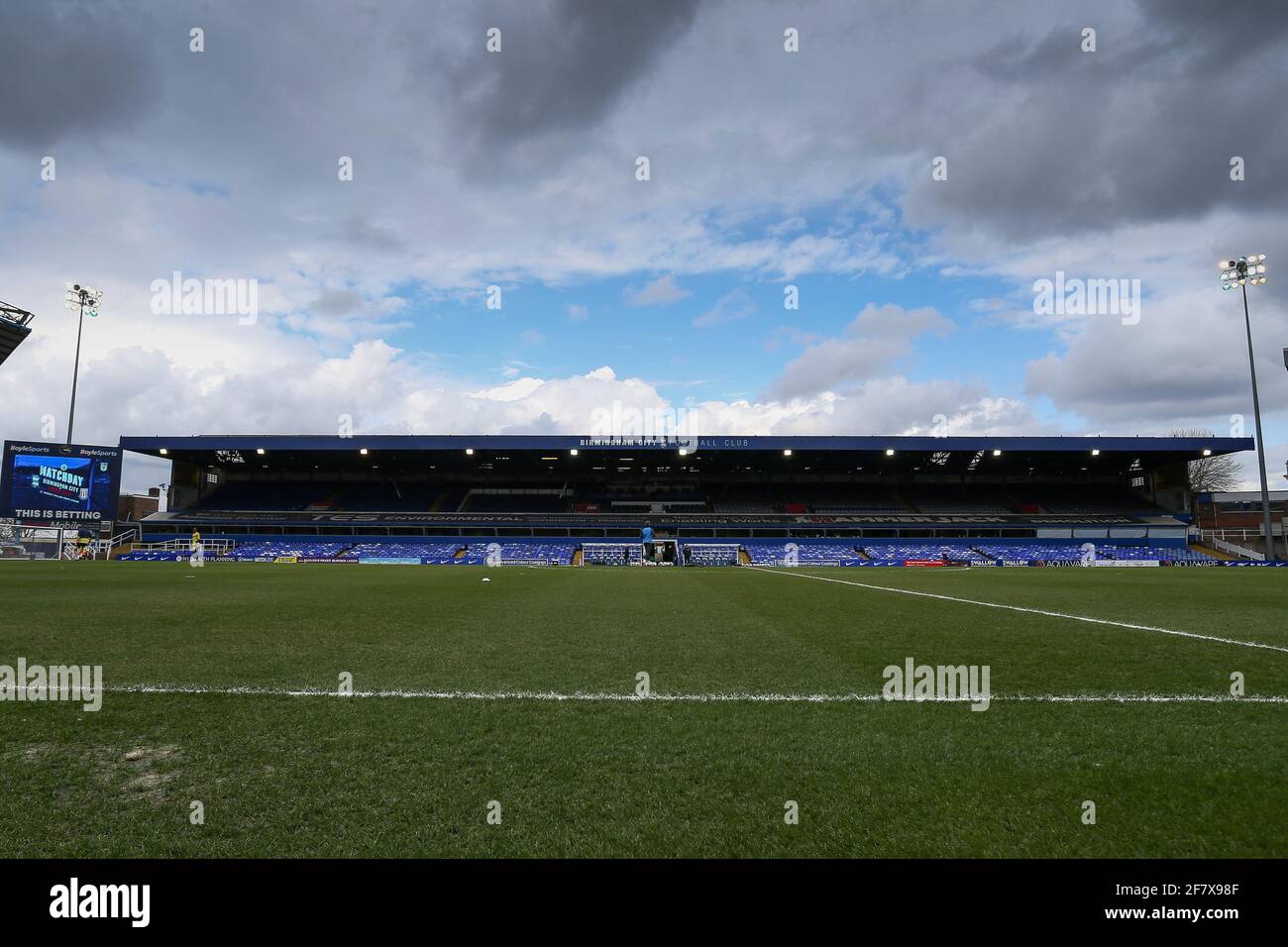 A general view of the Main at the St Andrews Trillion Trophy Stadium, home to Birmingham City in Birmingham, UK on 4/10/2021. (Photo by Simon Bissett/News Images/Sipa USA) Stock Photo