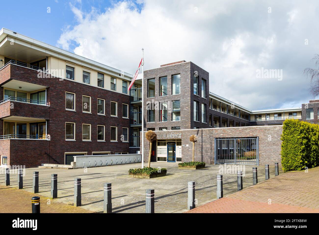 Apartment buidling in Leek in the Netherlands Stock Photo