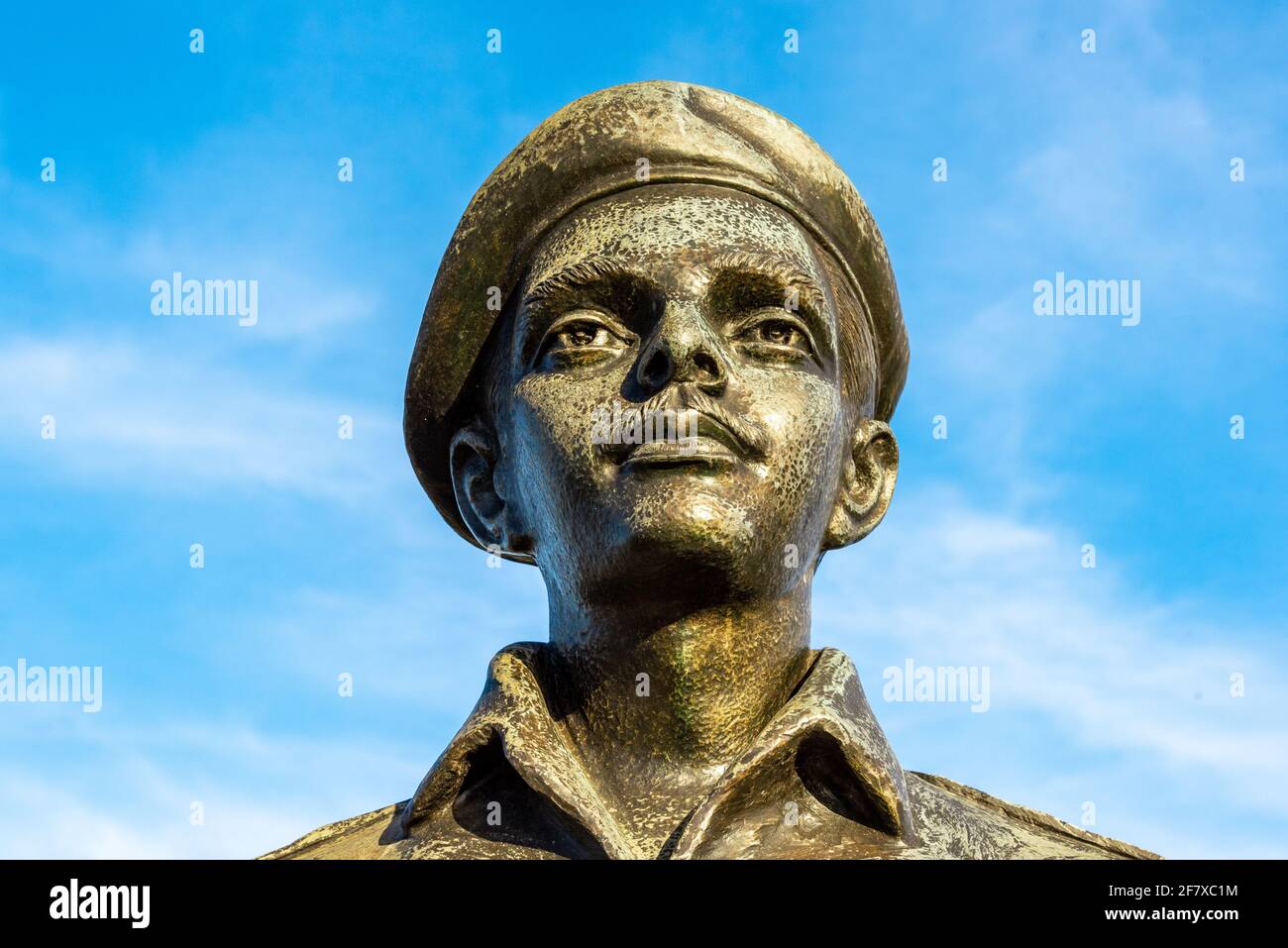 Sculpture of Frank Pais in Santiago de Cuba, Cuba Stock Photo