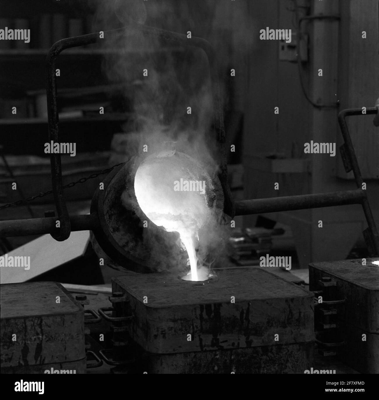 Metal casting in the of the Rijkswerf (RW) in Den Helder (early