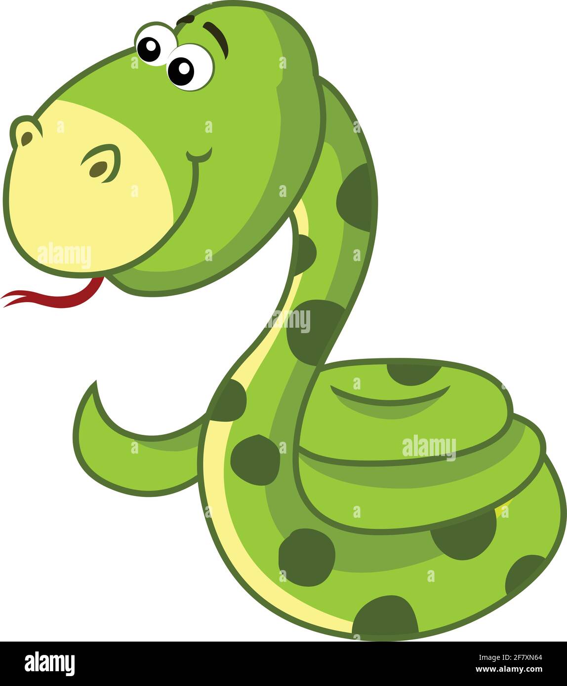 Snake cartoon Animal illustration isolated on white background Stock Vector