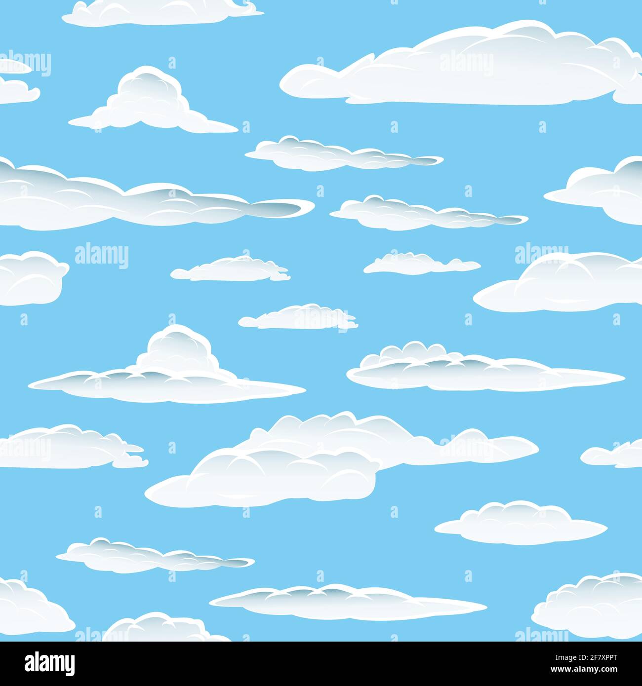 Seamless fluffy cloudy background for design use Stock Vector Image ...