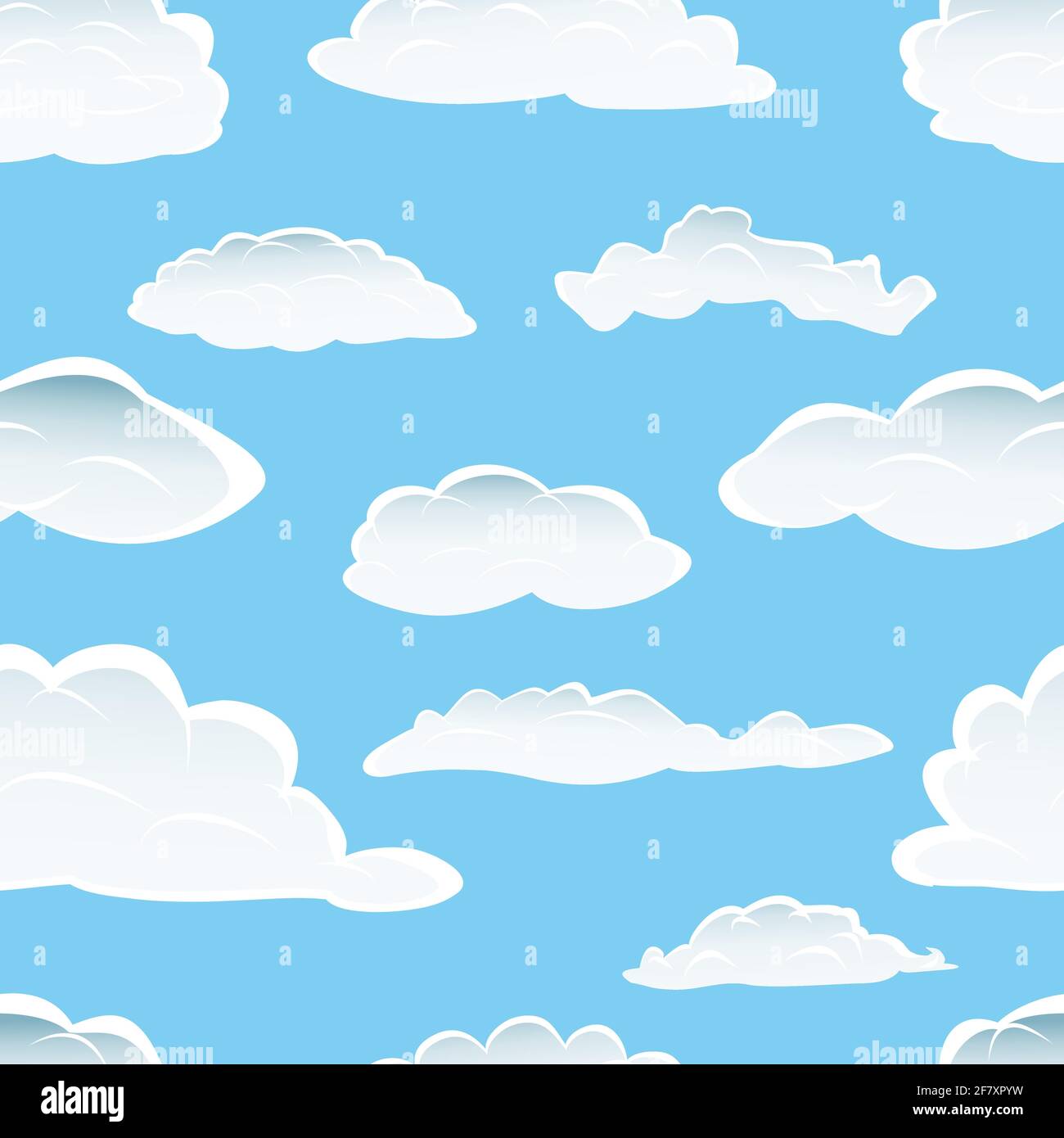 Seamless fluffy cloudy background for design use Stock Vector Image ...