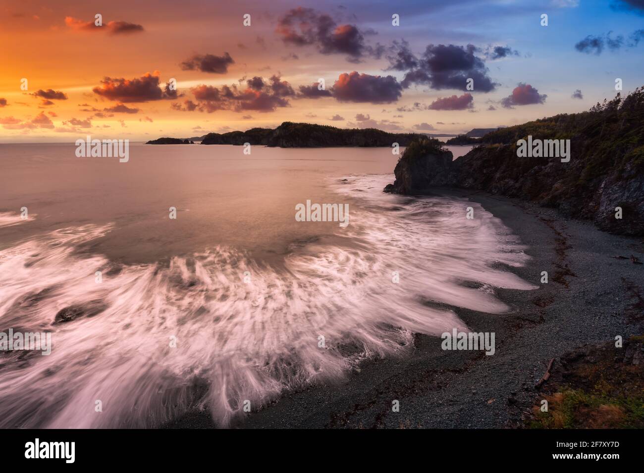 Landscape view of a rocky Atlantic Ocean Coast Stock Photo - Alamy