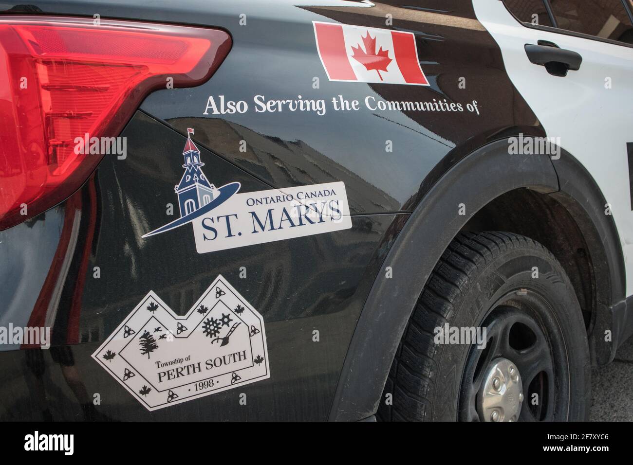 Stratford Police cruisers Stock Photo Alamy