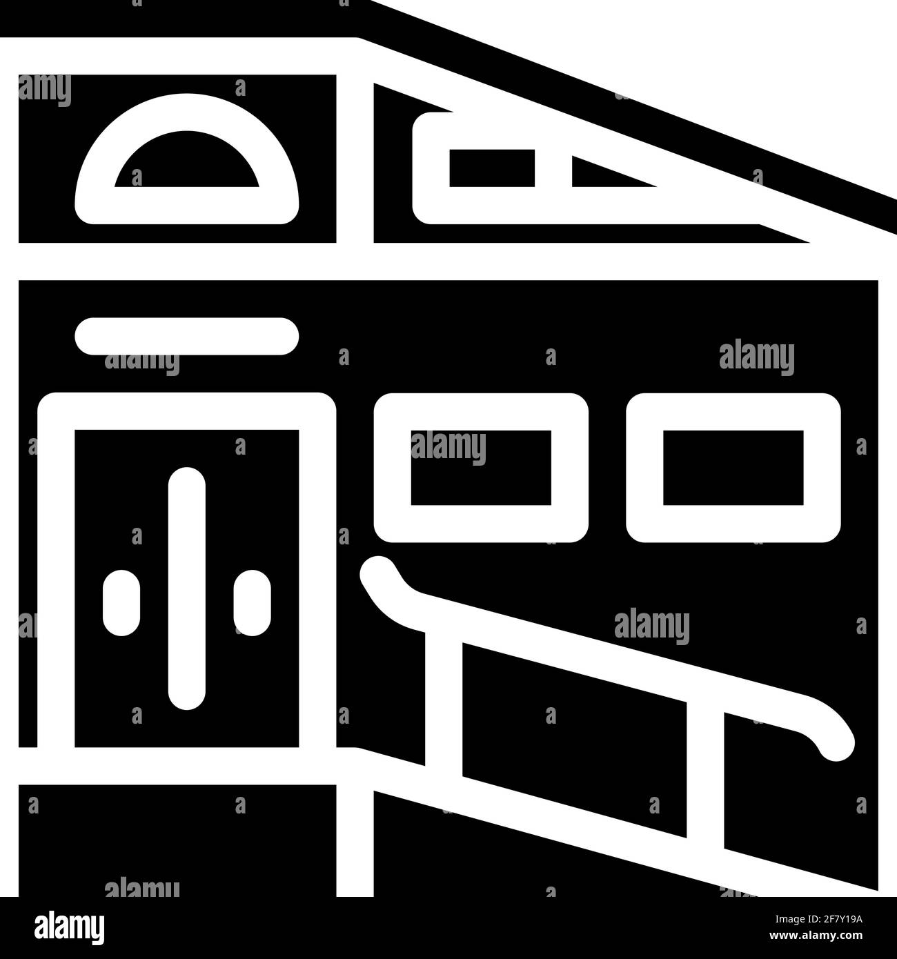 building ramp glyph icon vector illustration black Stock Vector Image ...