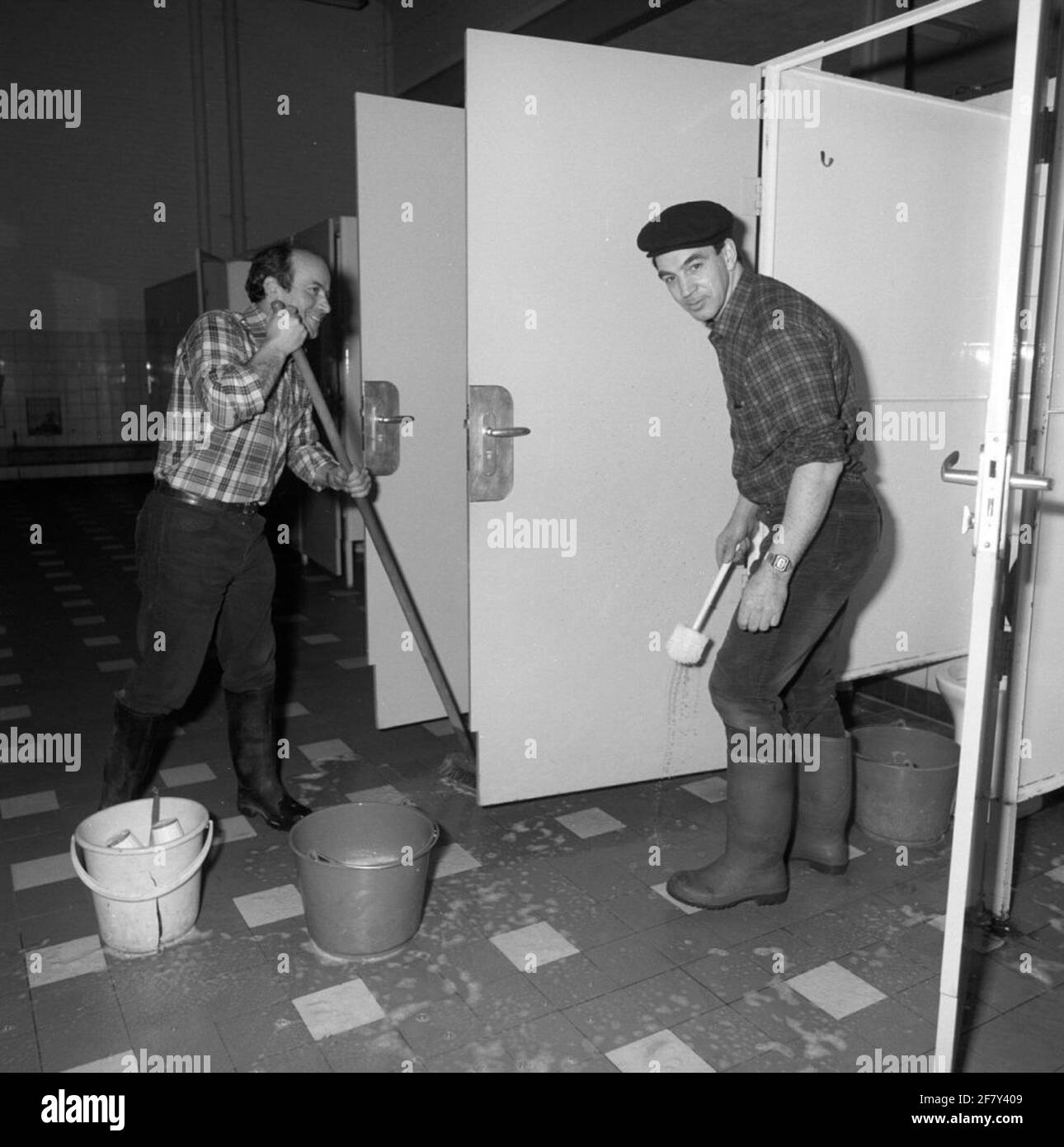 Staff cleaning Black and White Stock Photos & Images - Alamy