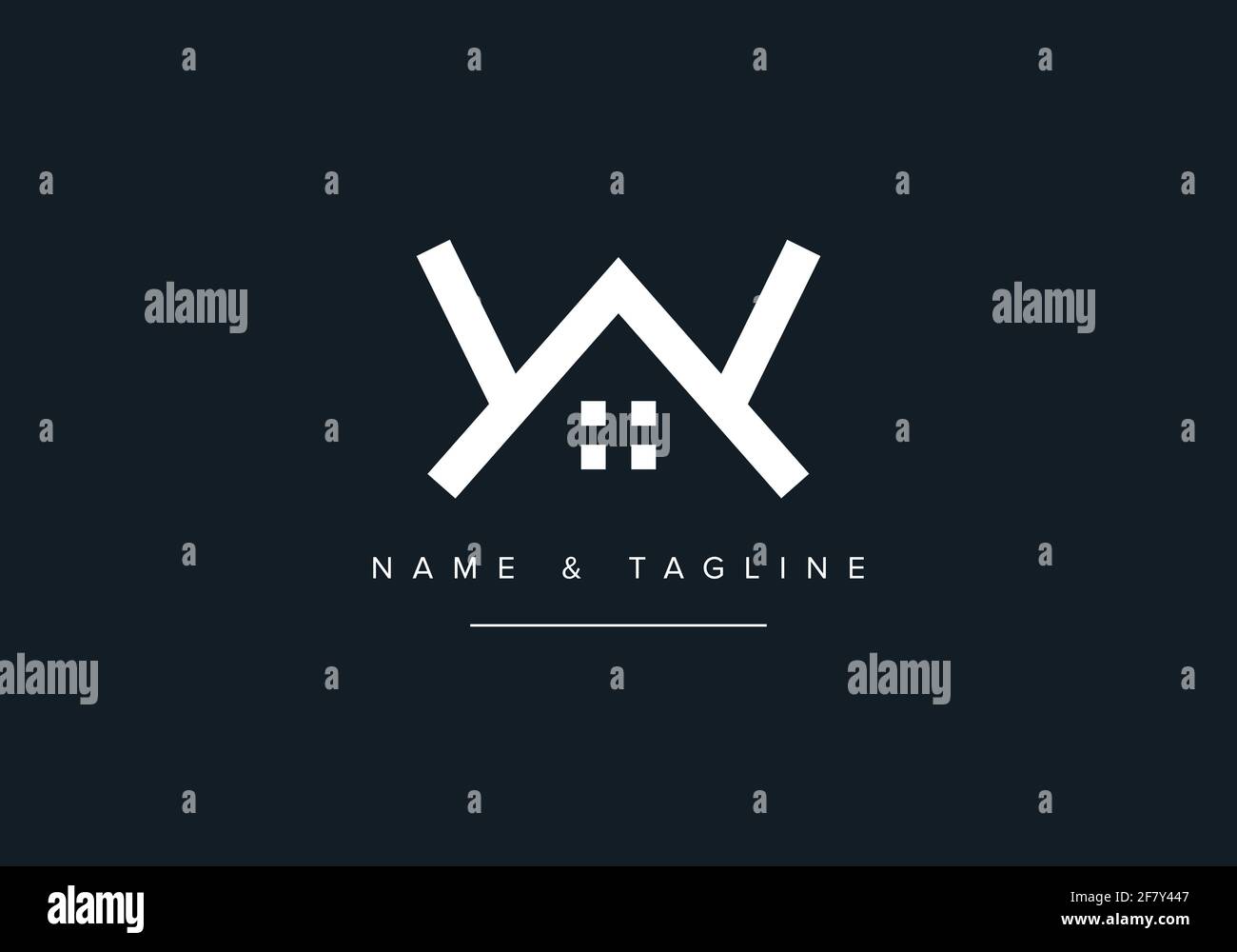 Abstract logo of letter W with House, Real estate Logo icon Stock ...