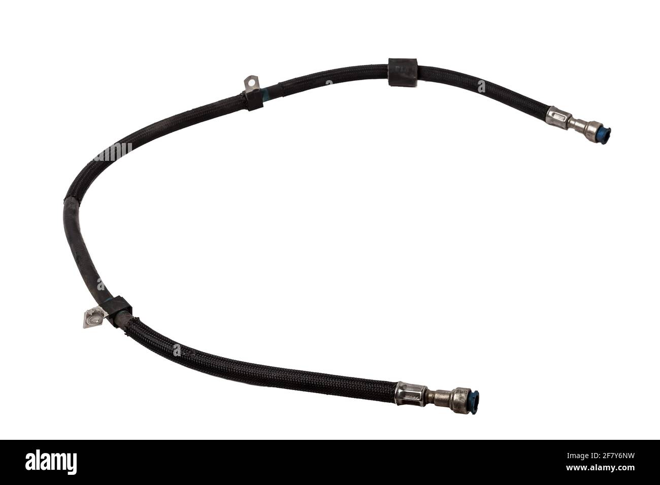 A plastic pipe is part of the vehicle’s fuel system, which supplies