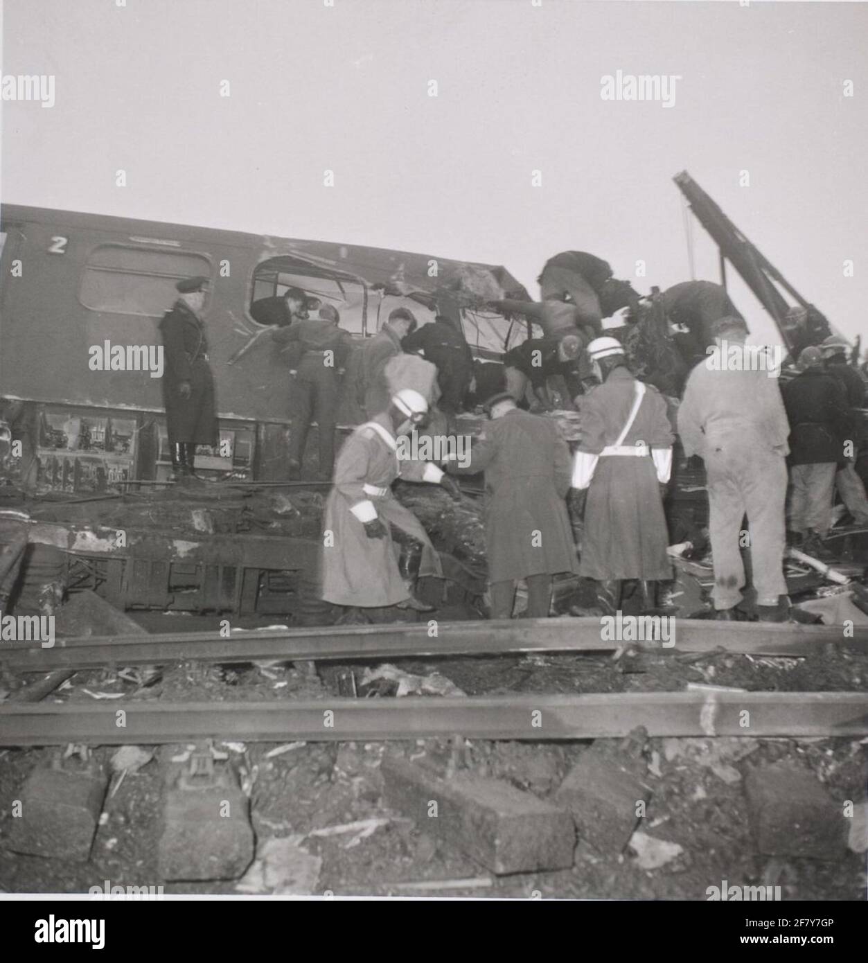 Trebbin Disaster Victims train disaster hi-res stock photography and images - Alamy