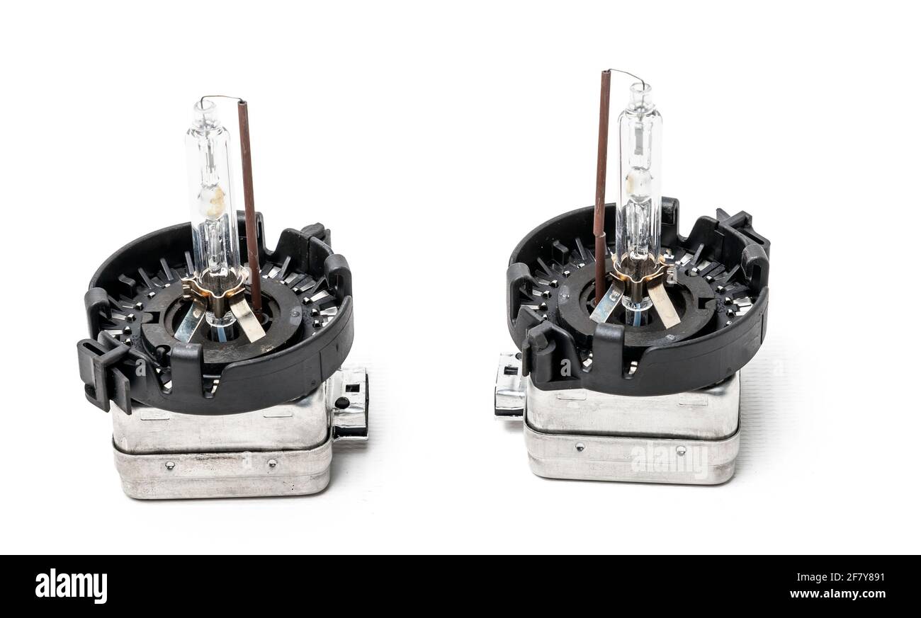 Xenon is a new lamp for automotive headlights on a white background ...