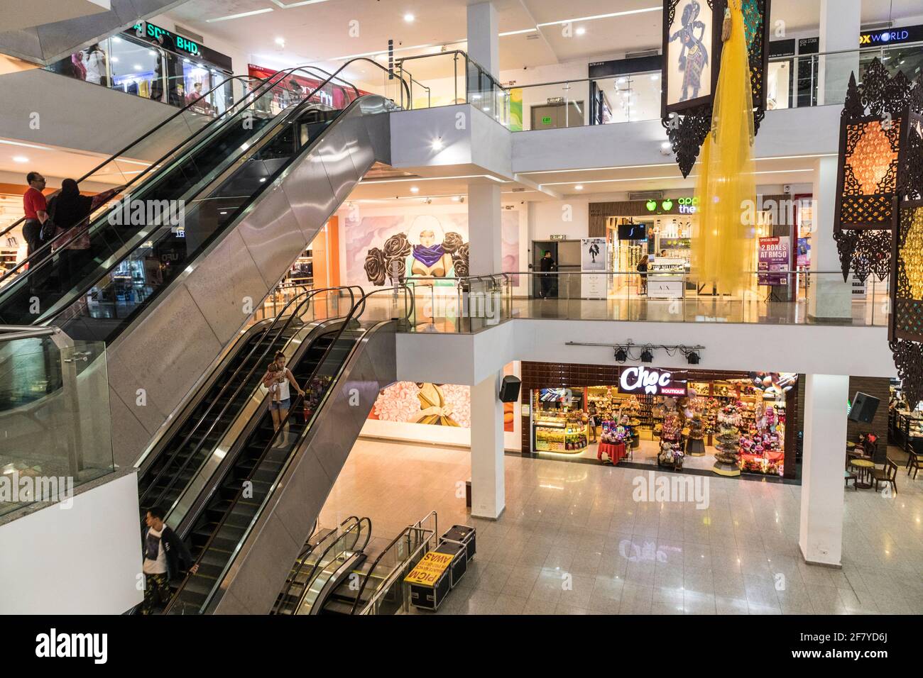 Indoor shopping centre, Miri, Malaysia Stock Photo