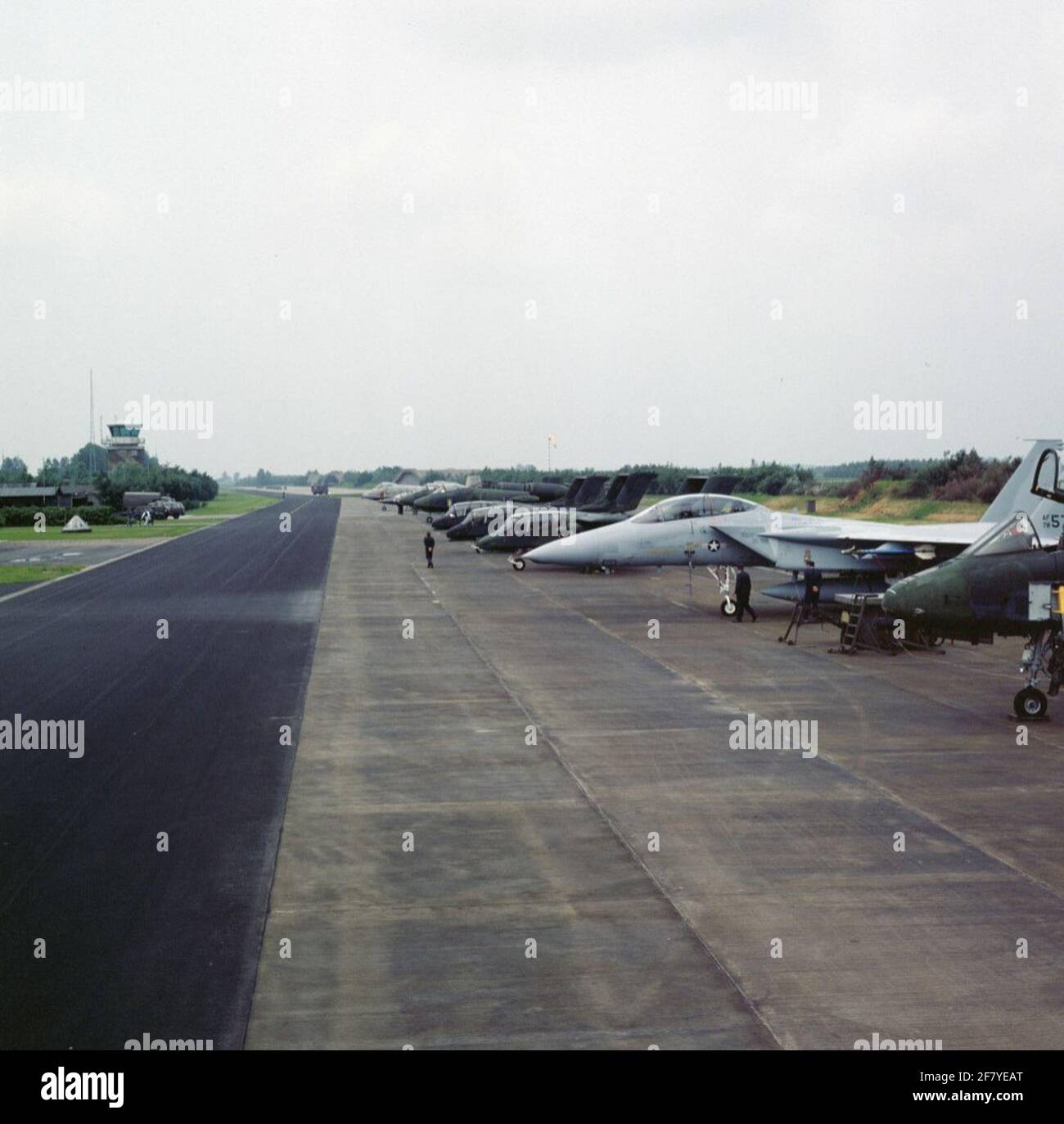 Aircraft of the American Air Force on the Flightline at the Leeuwarden Air  Base during Mot & E Stock Photo - Alamy