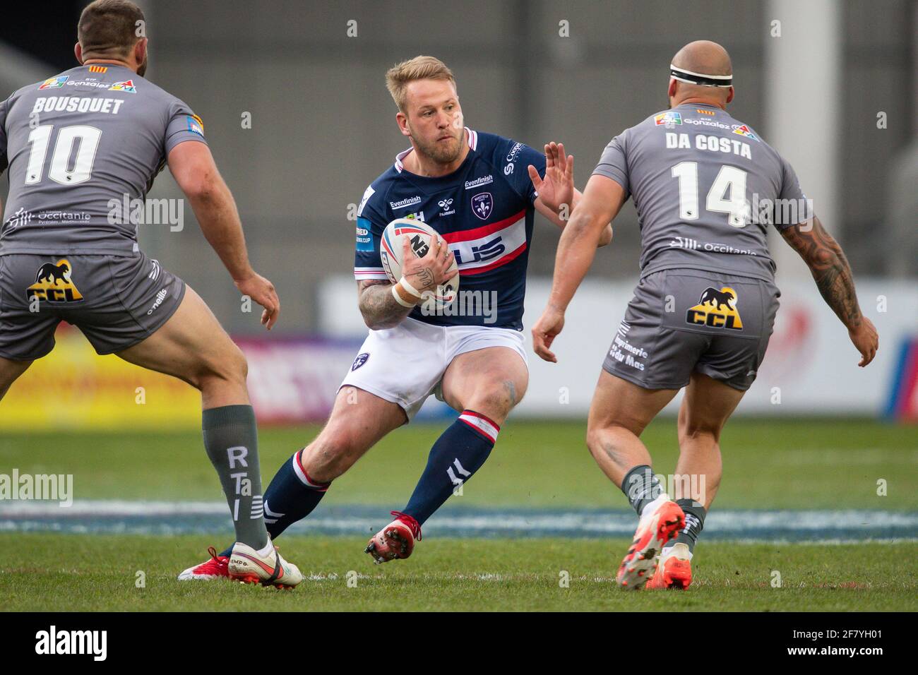 Joe Westerman (13) of Wakefield Trinity in action in, on 4/10/2021