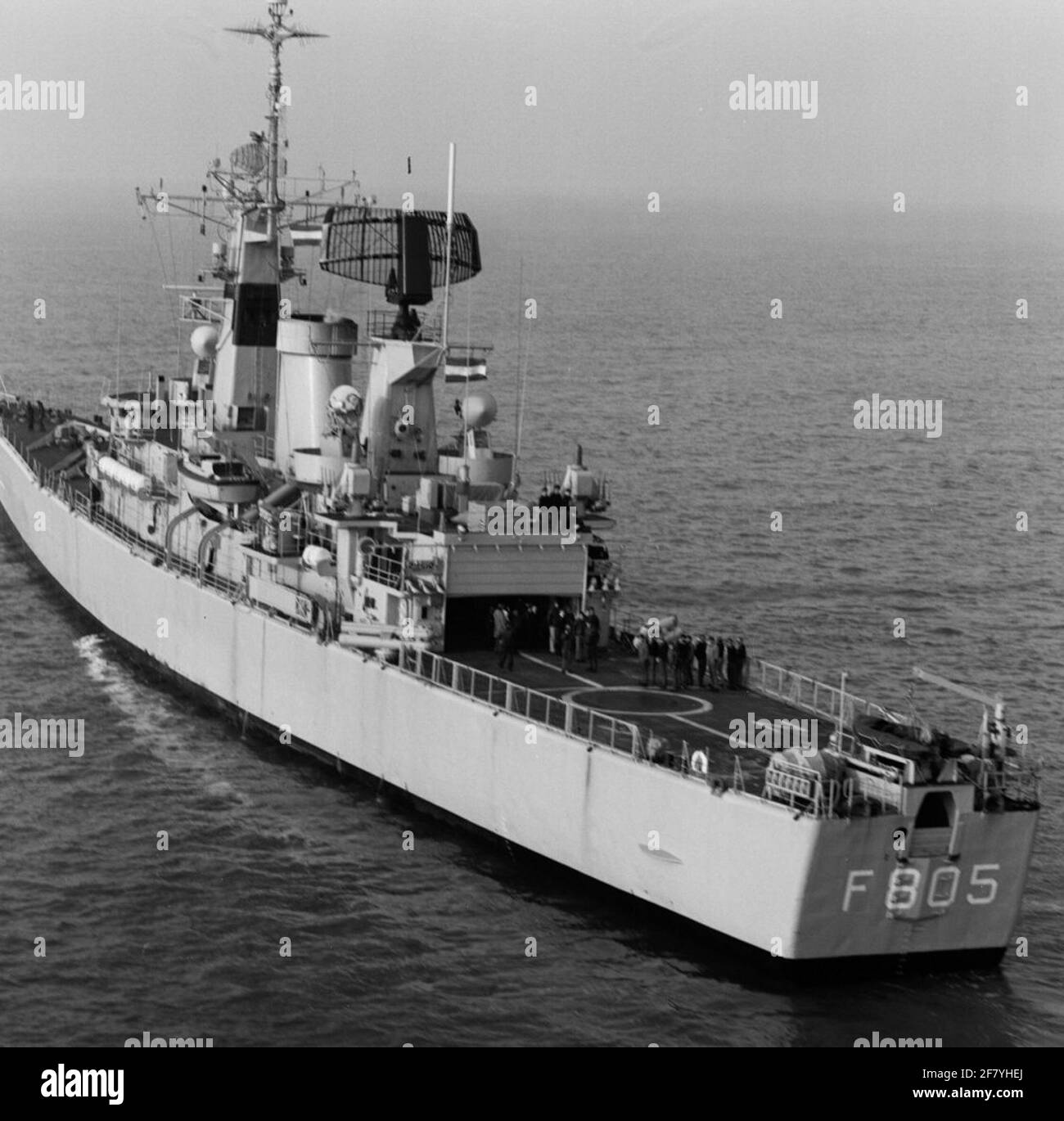 Aerial recording on the North Sea of the Hr.Ms. Van Nes Stock Photo Alamy
