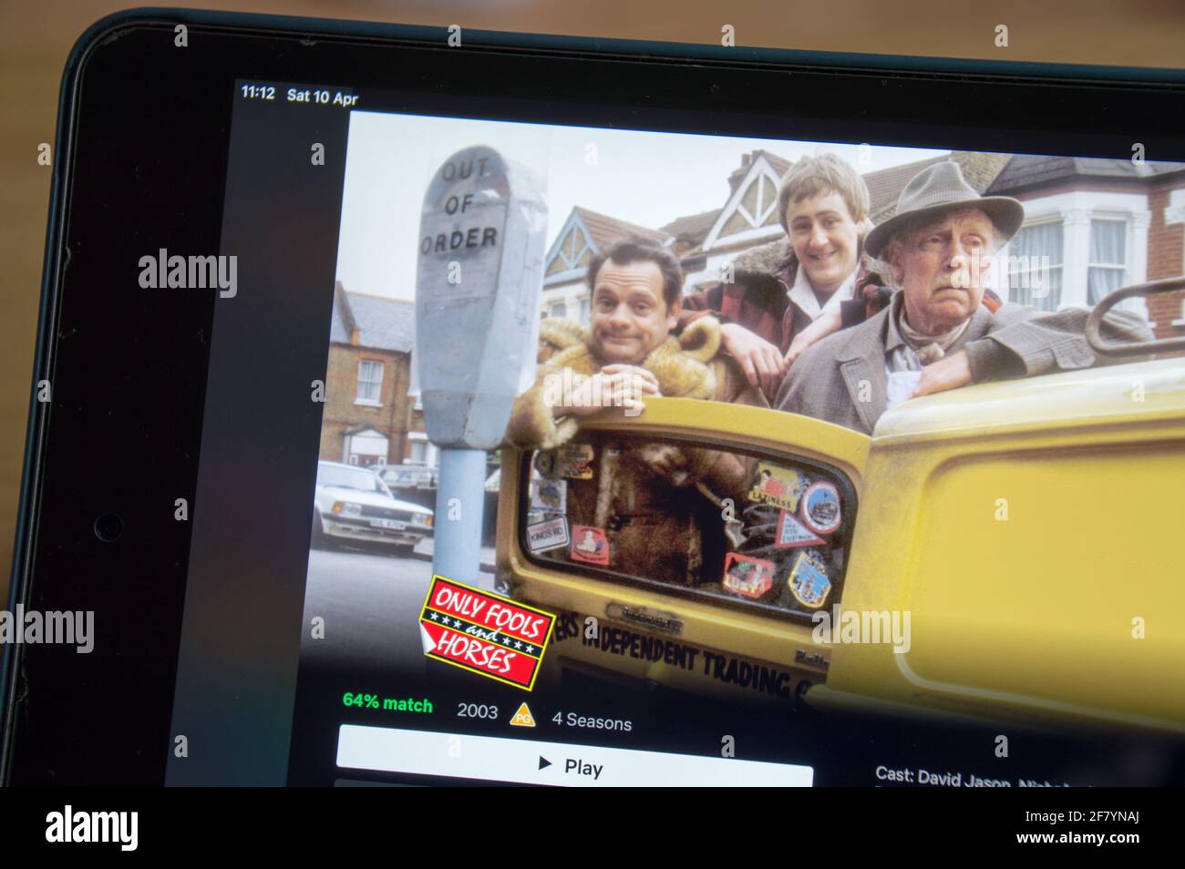 Only fools and Horses British television sitcom on ipad on netflix Stock Photo