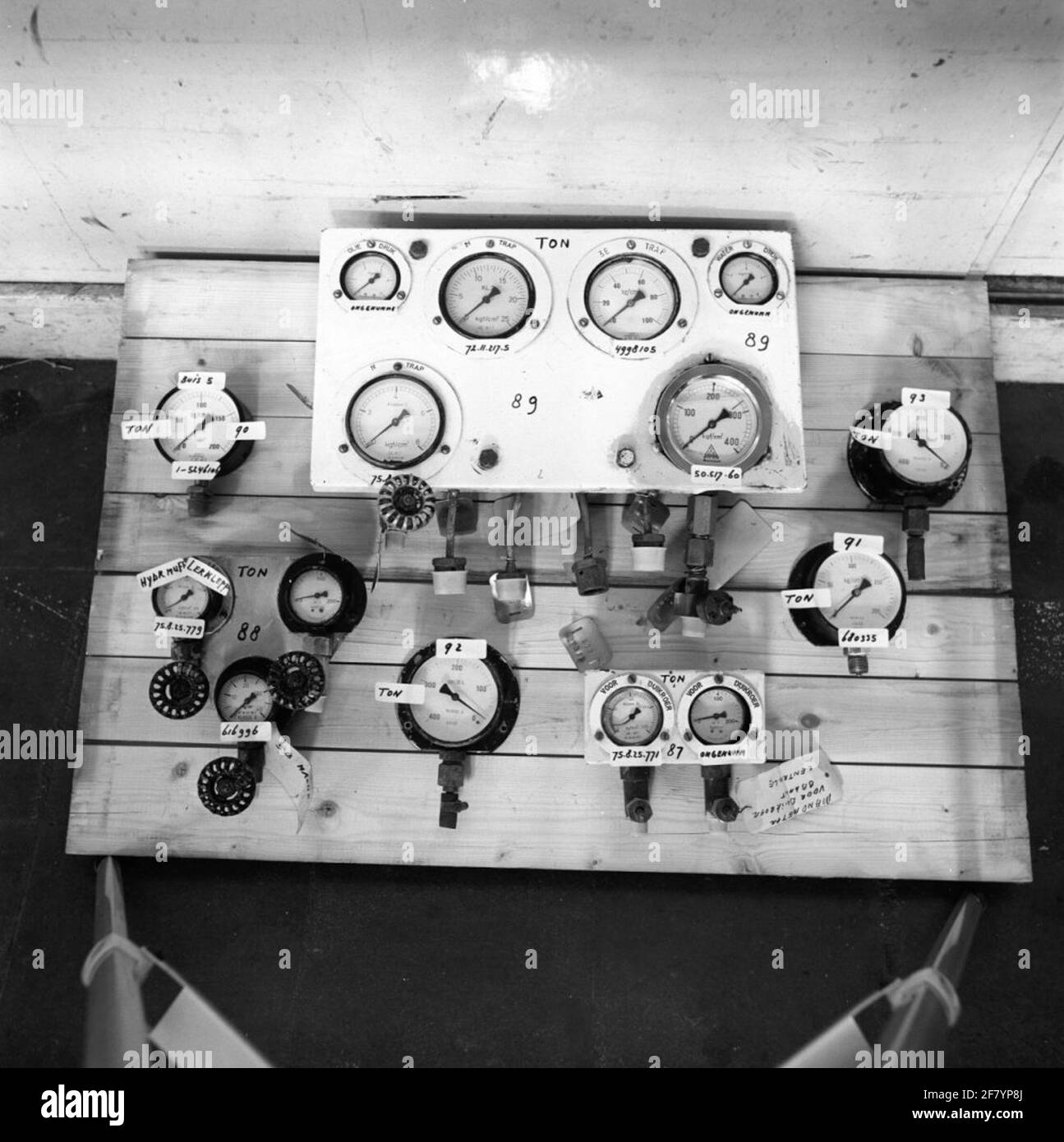 HR manometers. MS.TONIJN at the arms for maintenance and