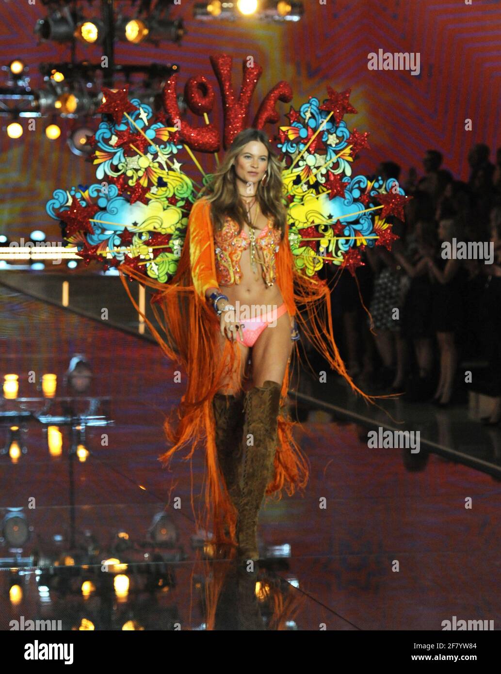 Behati Prinsloo on the runway during the 2015 Victoria's Secret Fashion Show, held at the Lexington Avenue Armory, Tuesday, November 10, 2015 in New York City. Photo by Jennifer Graylock-Graylock.com 917-519-7666 Stock Photo