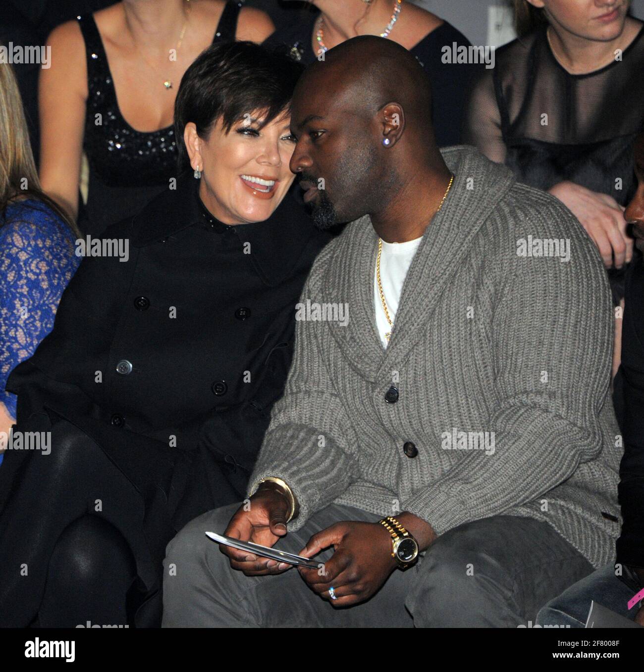 Kris Jenner, Corey Gamble on the runway during the 2015 Victoria's Secret Fashion Show, held at the Lexington Avenue Armory, Tuesday, November 10, 2015 in New York City. Photo by Jennifer Graylock-Graylock.com 917-519-7666 Stock Photo