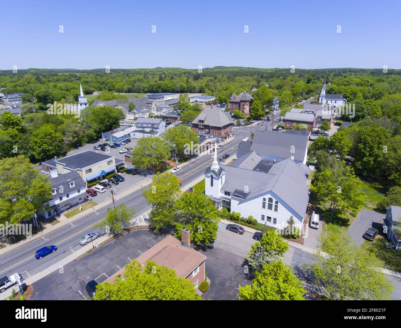 Helicopter view historic town summer hires stock photography and images Alamy