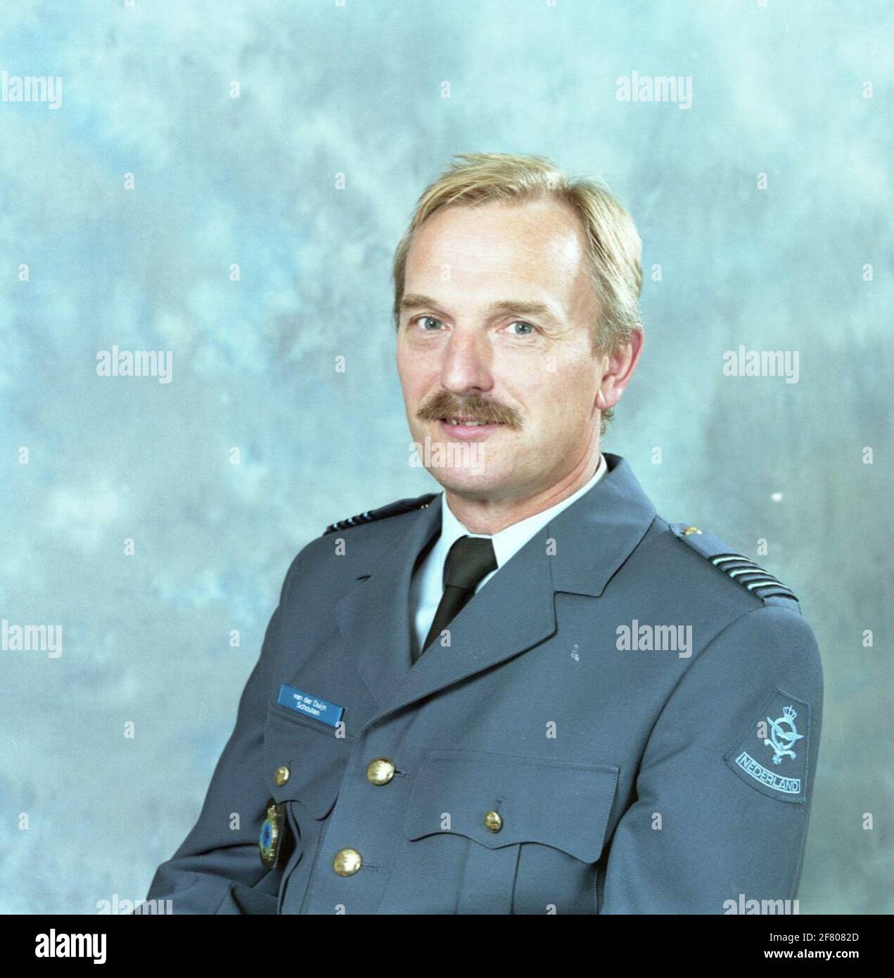 Lieutenant Colonel D.J. Van der Duijn Schouten, Commander Air Force Meteo Group. Stock Photo