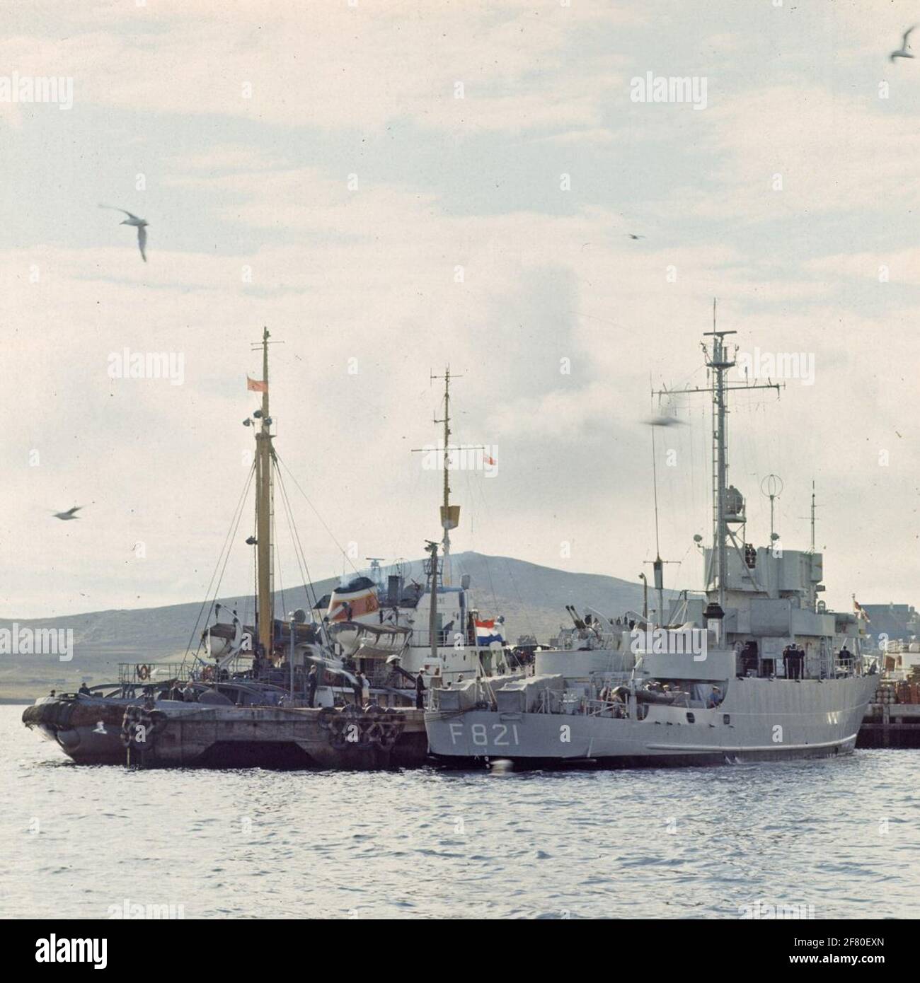 The predator class frigate hr.ms. Panther (1954-1977) F821 Stock Photo -  Alamy